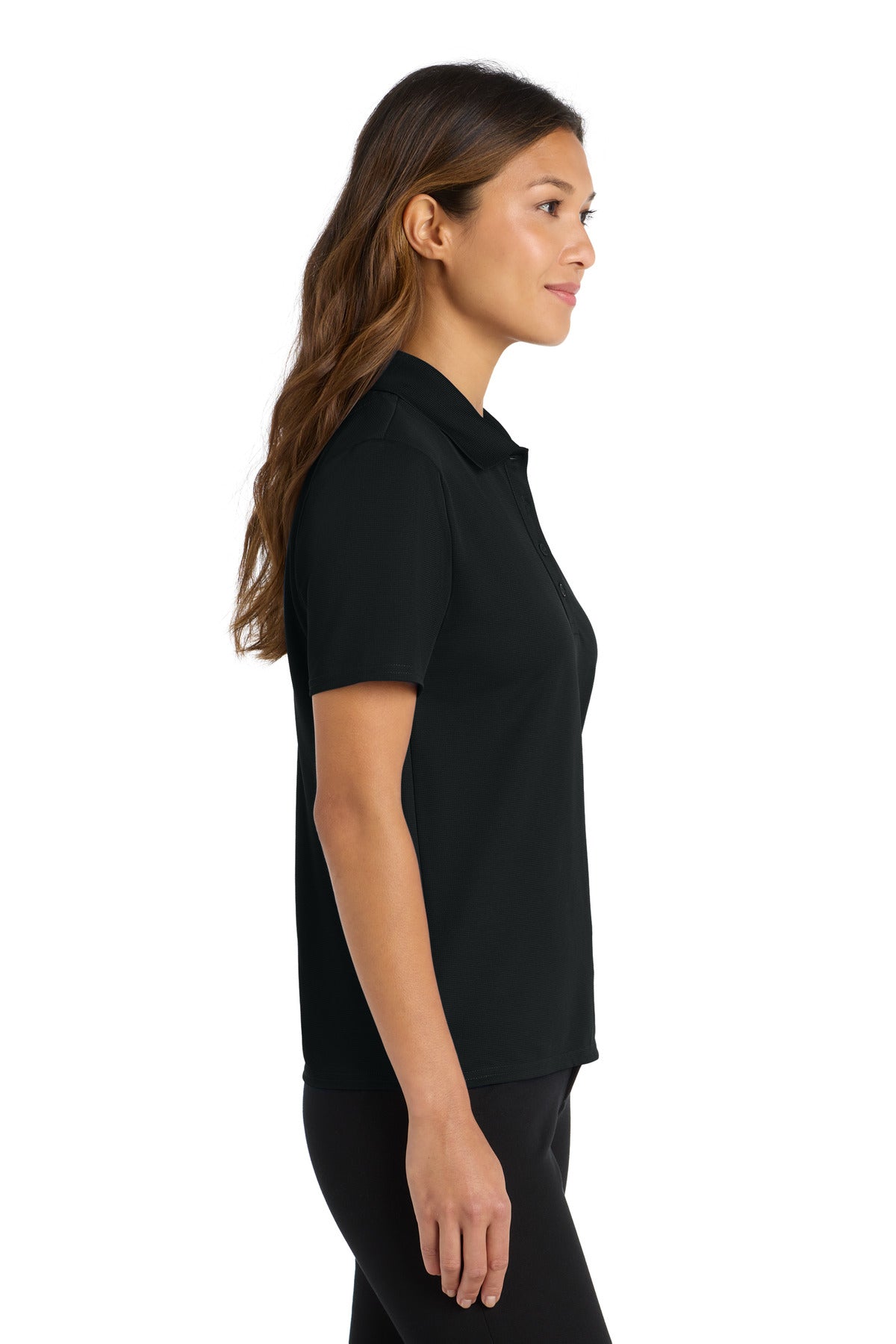 DISCONTINUED Port Authority Women's Dry Zone Ottoman Polo. L525 - Black - side