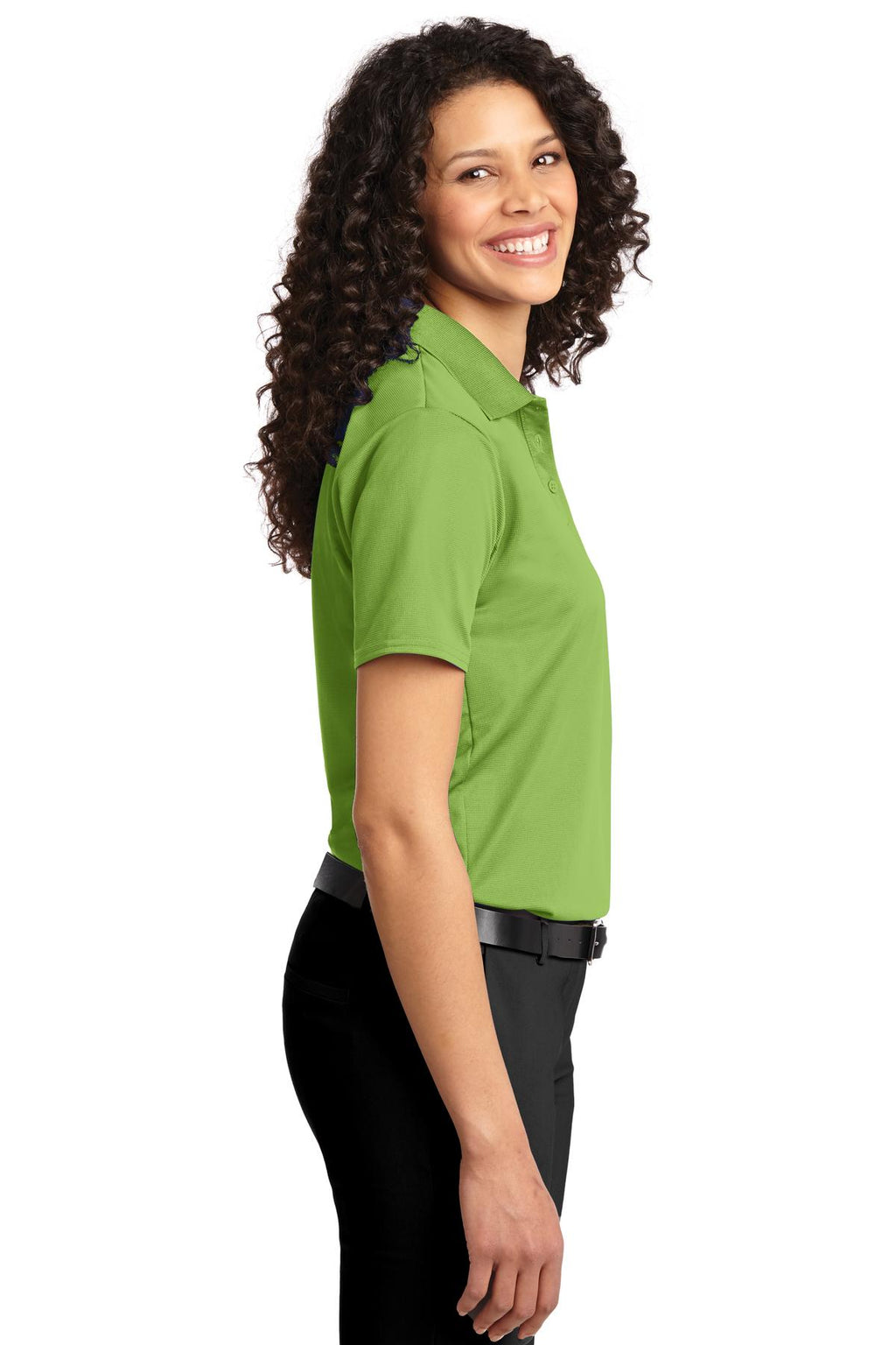 DISCONTINUED Port Authority Women's Dry Zone Ottoman Polo. L525 - Green Oasis - side