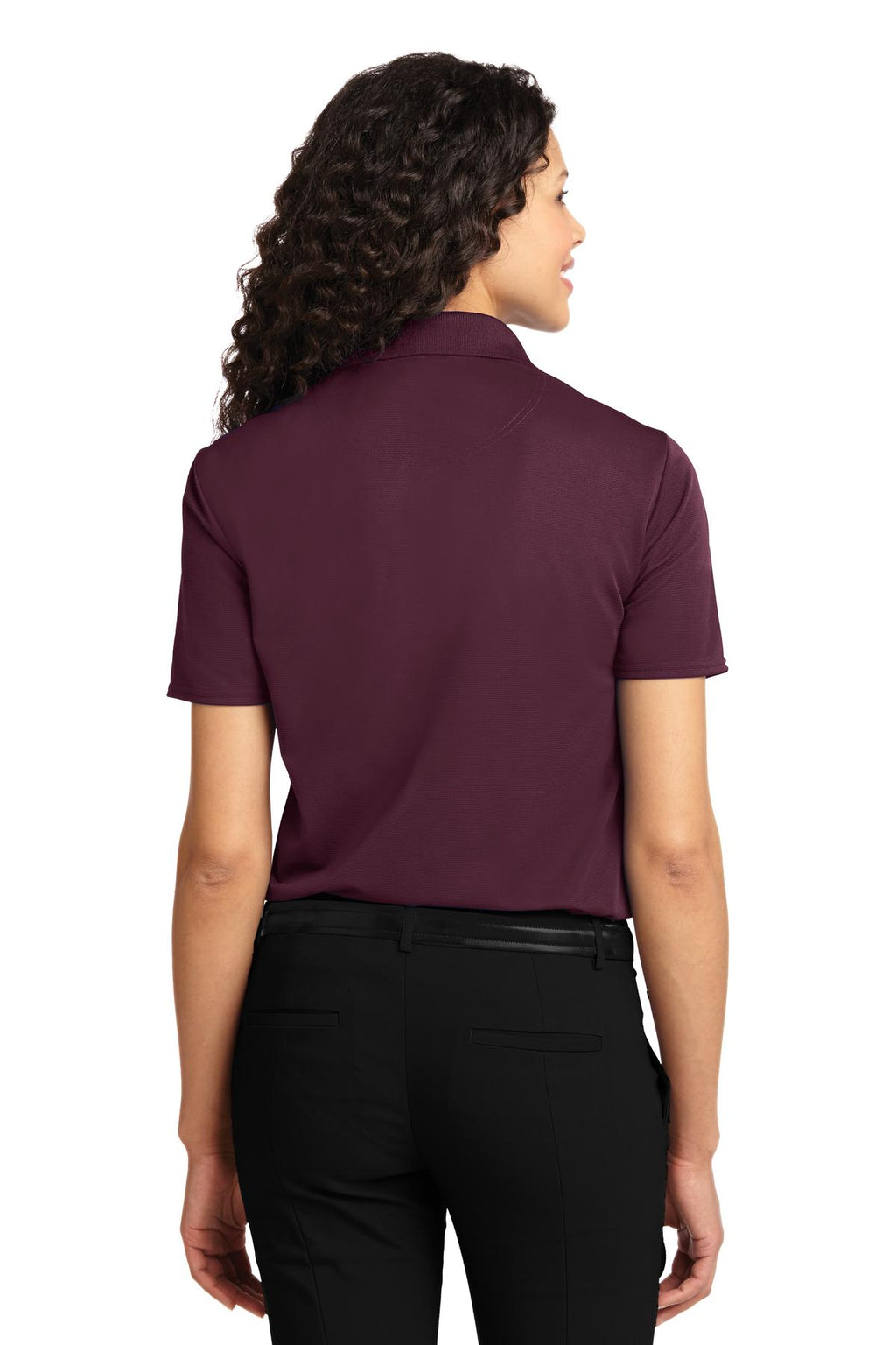 DISCONTINUED Port Authority Women's Dry Zone Ottoman Polo. L525 - Maroon - back