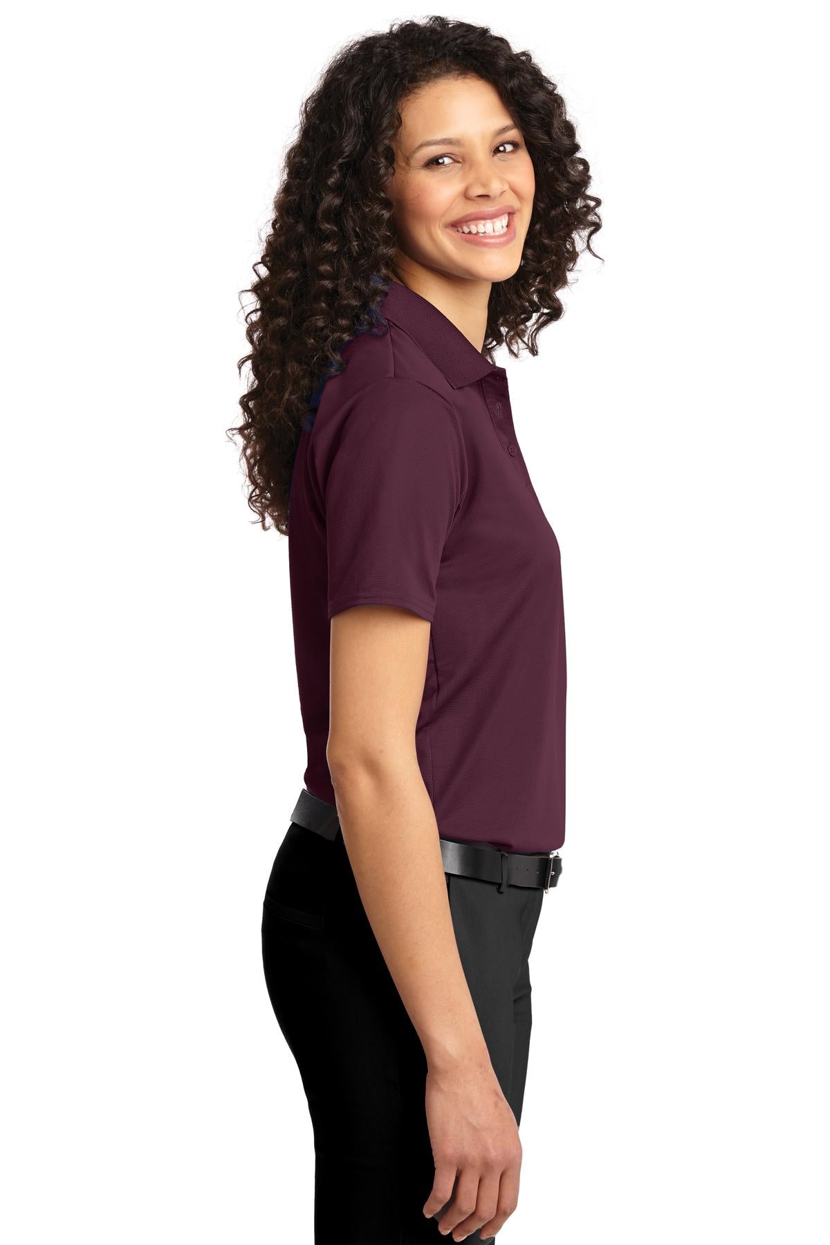 DISCONTINUED Port Authority Women's Dry Zone Ottoman Polo. L525 - Maroon - side