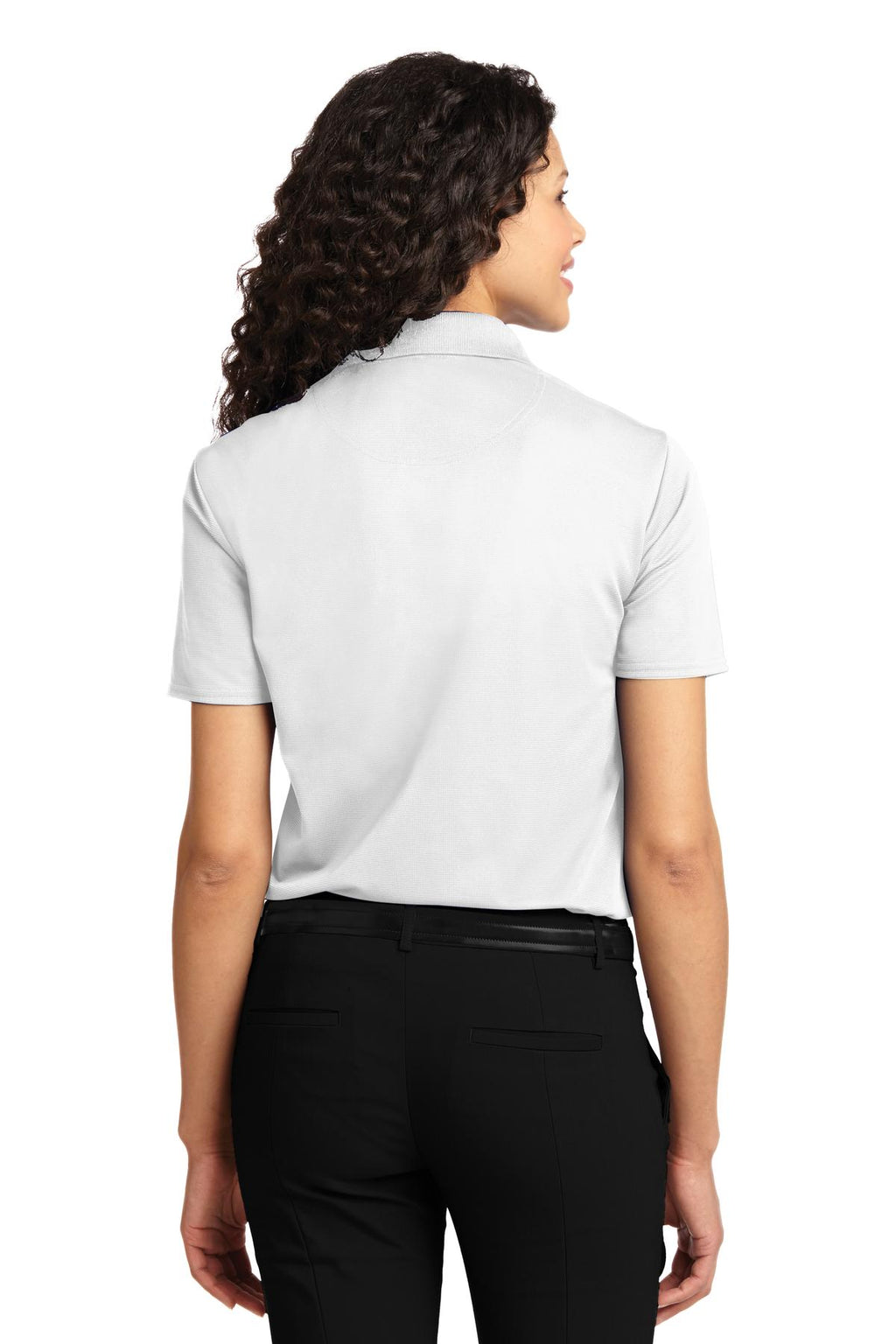 DISCONTINUED Port Authority Women's Dry Zone Ottoman Polo. L525 - White - back