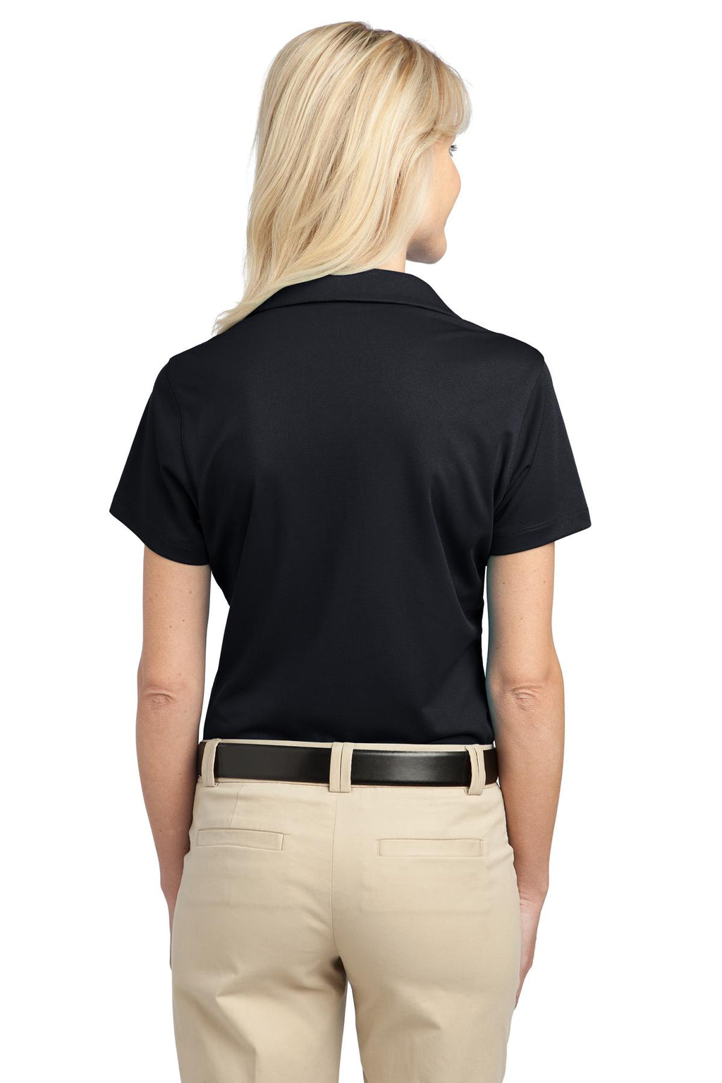 Port Authority Women's Tech Pique Polo. L527 - Black - back