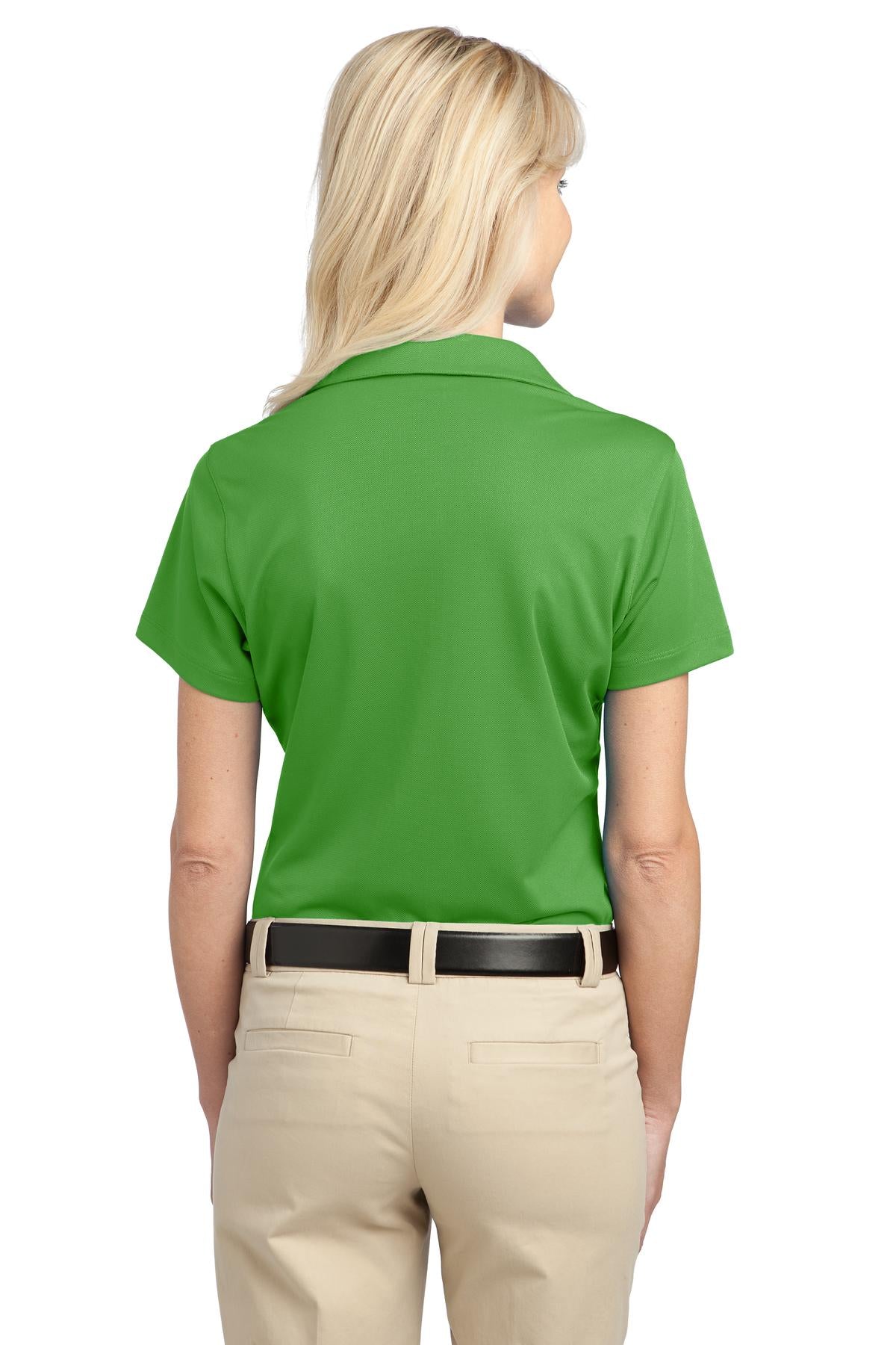 Port Authority Women's Tech Pique Polo. L527 - Cactus Green - back