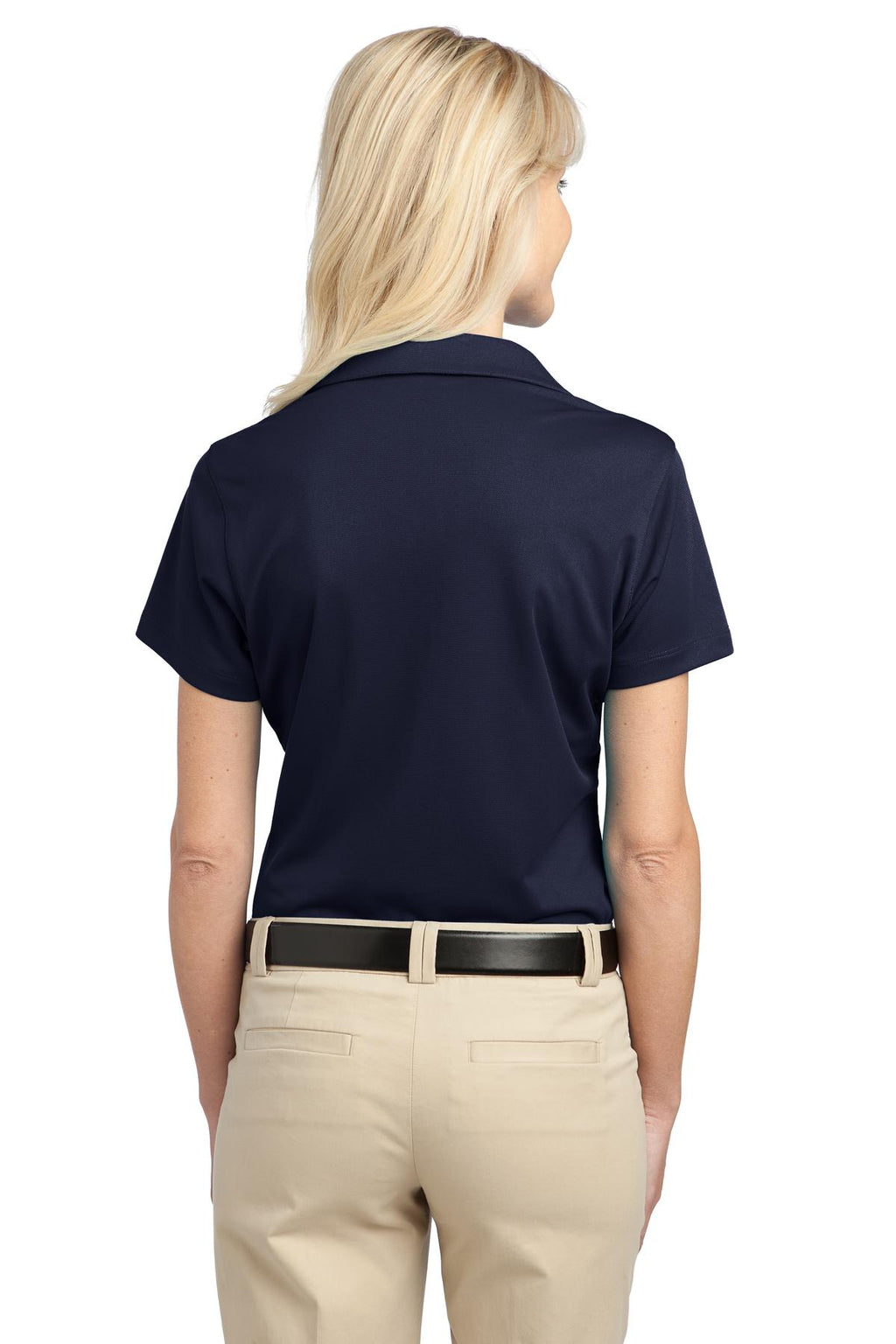 Port Authority Women's Tech Pique Polo. L527 - Dark Navy - back