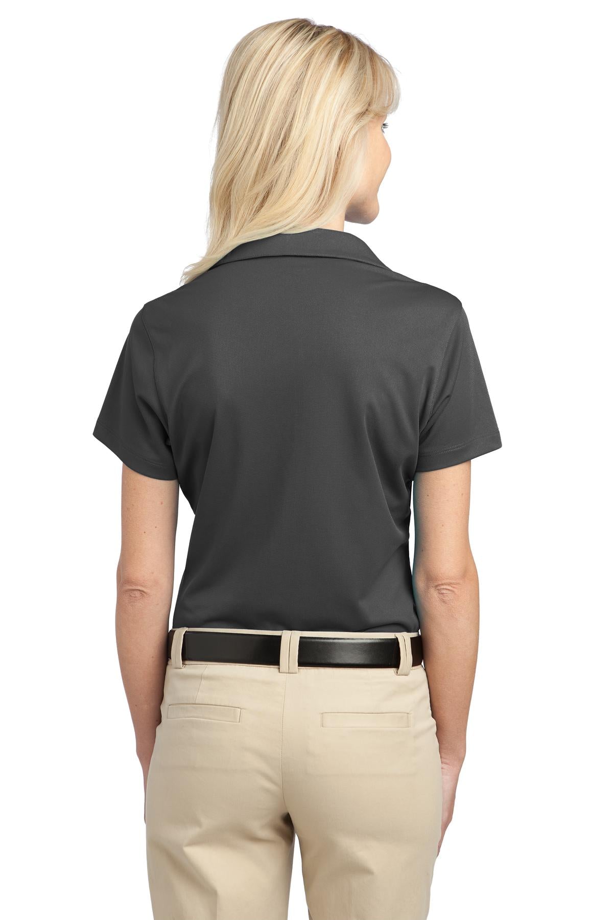 Port Authority Women's Tech Pique Polo. L527 - Grey Smoke - back