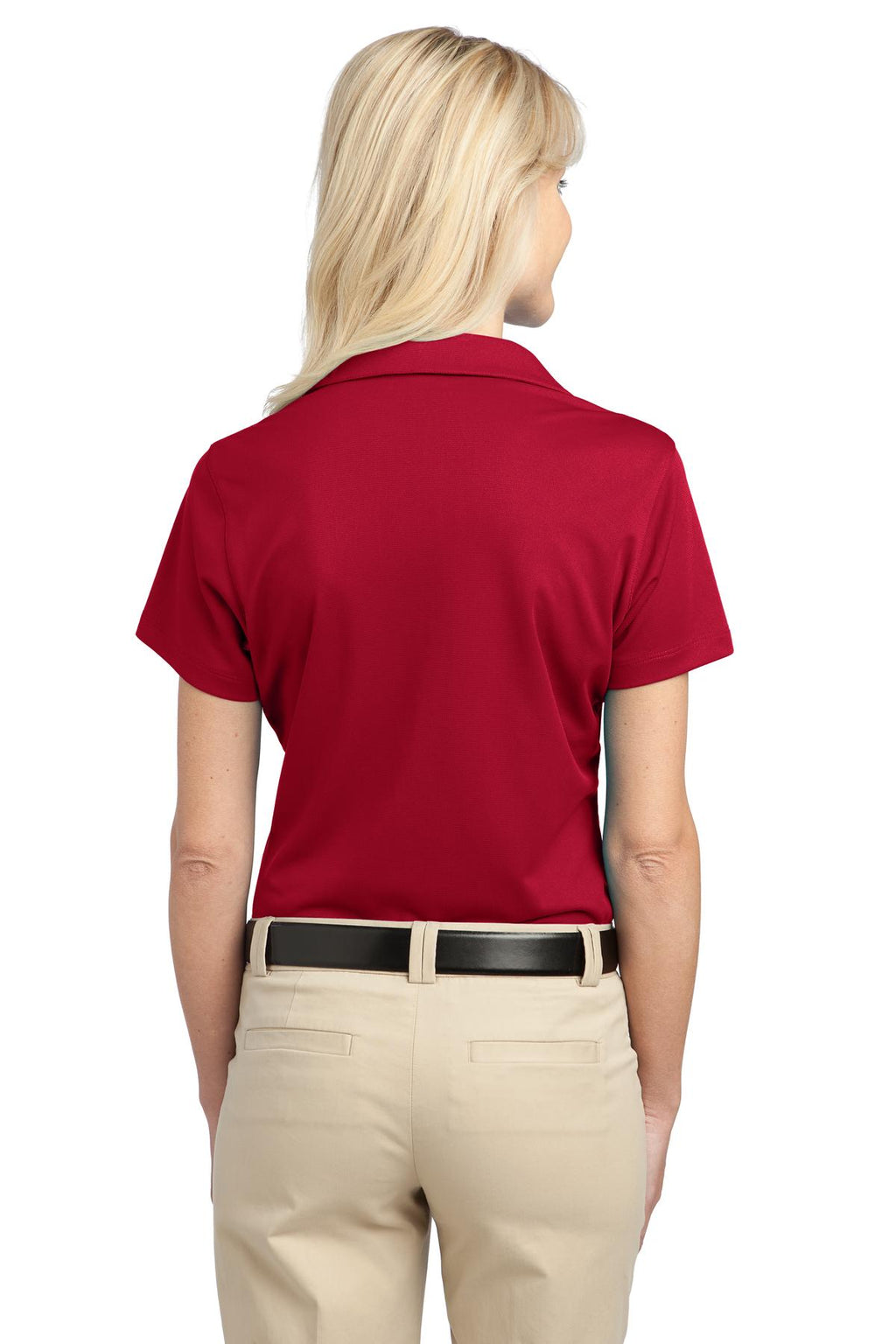 Port Authority Women's Tech Pique Polo. L527 - Rich Red - back