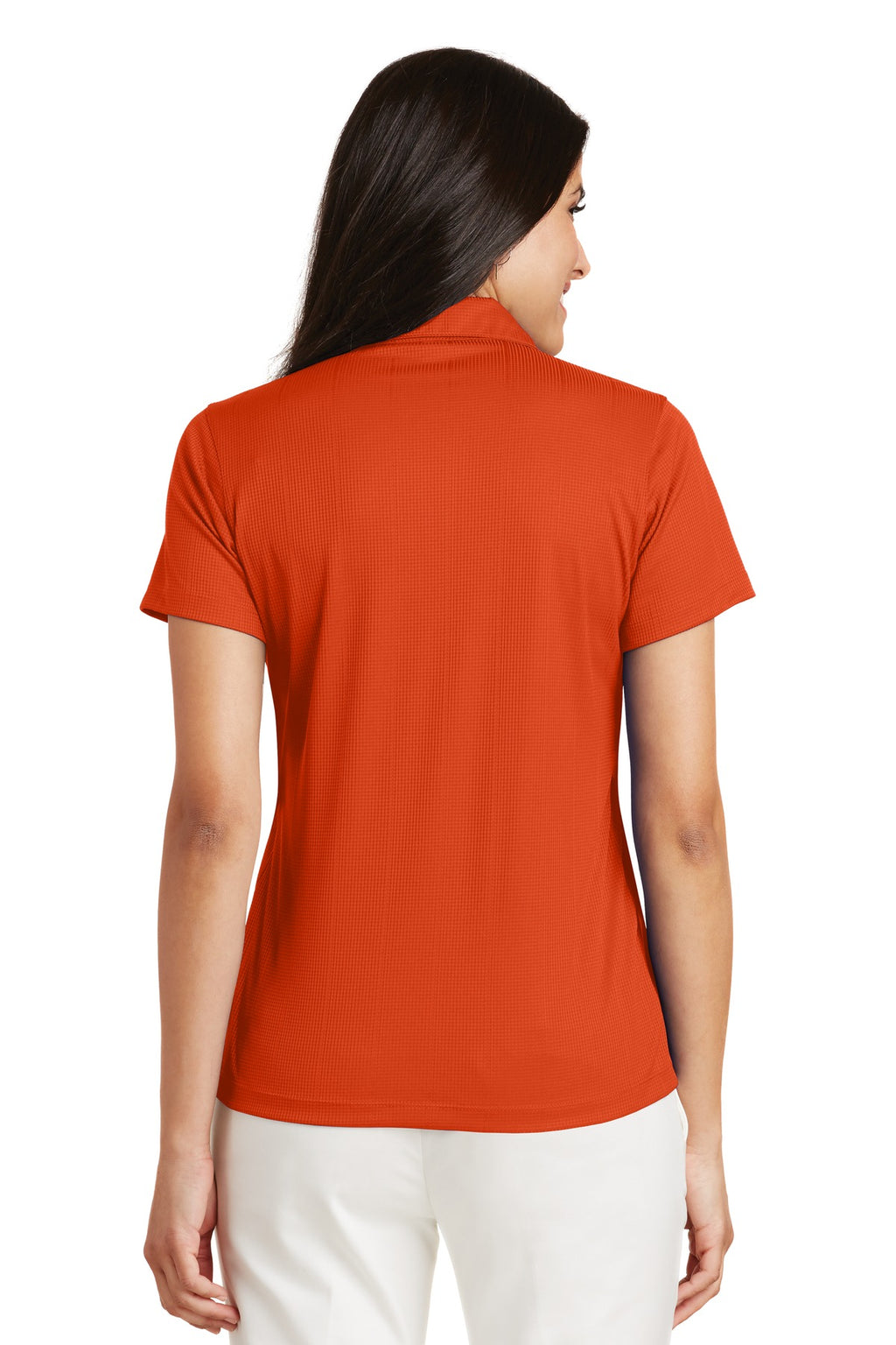 Port Authority Women's Performance Fine Jacquard Polo. L528 - Autumn Orange - back