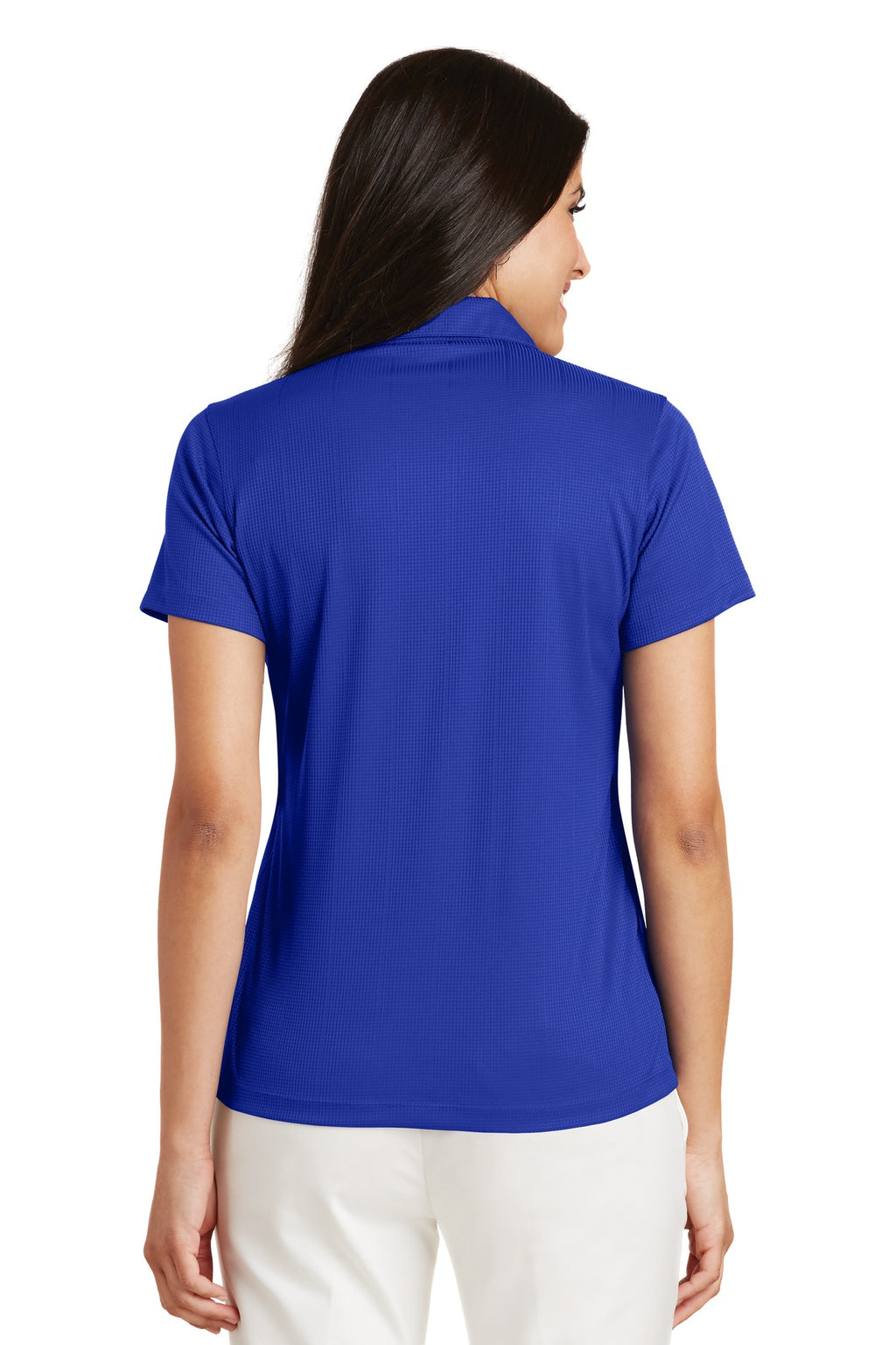 Port Authority Women's Performance Fine Jacquard Polo. L528 - Hyper Blue - back