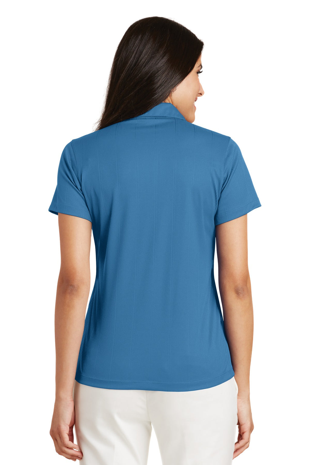 Port Authority Women's Performance Fine Jacquard Polo. L528 - Ocean Blue - back