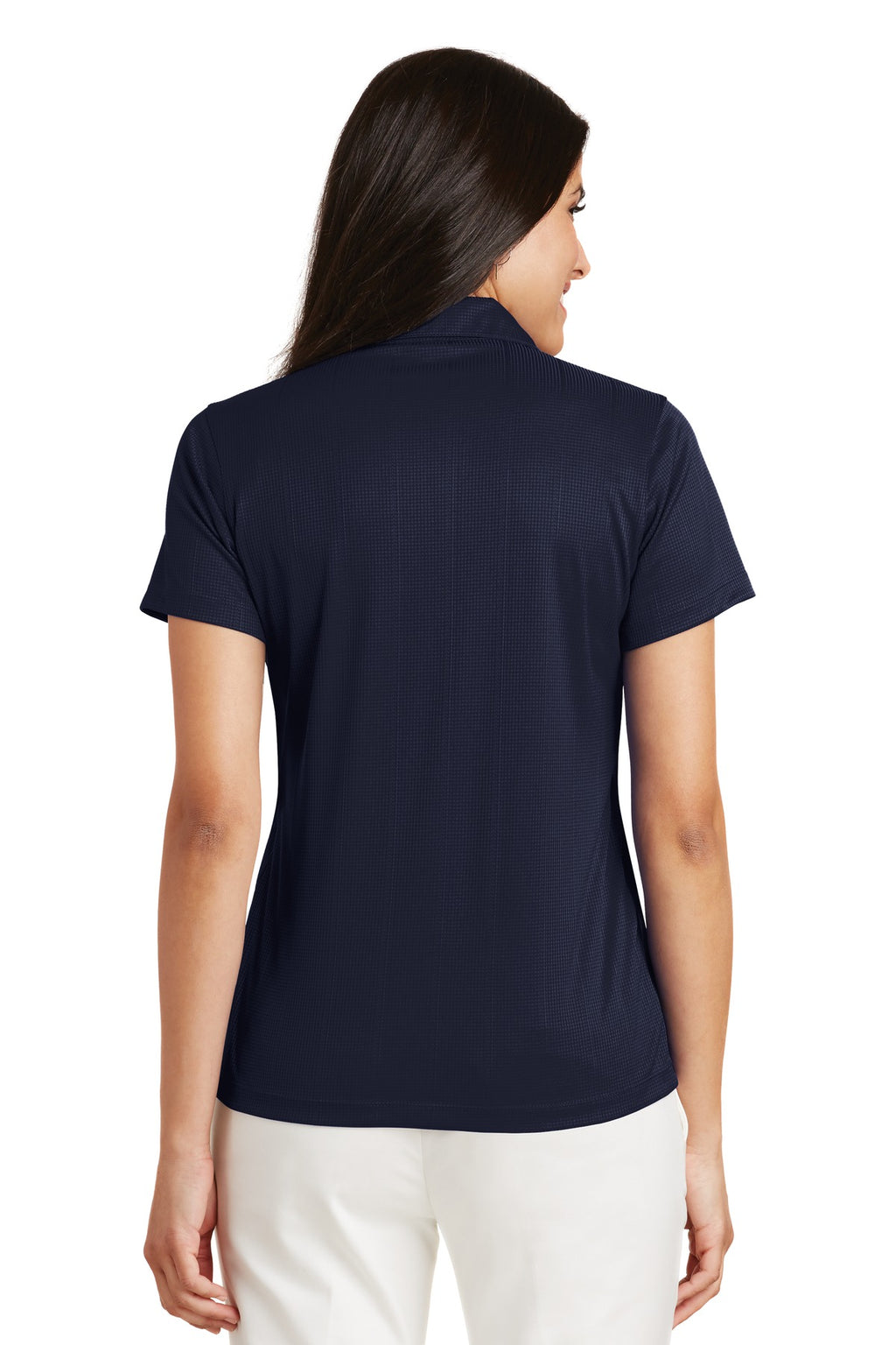 Port Authority Women's Performance Fine Jacquard Polo. L528 - True Navy - back