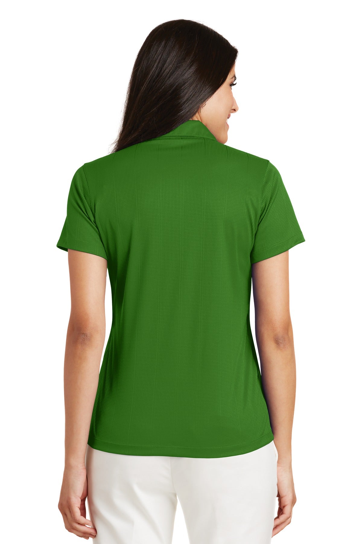 Port Authority Women's Performance Fine Jacquard Polo. L528 - Vine Green - back