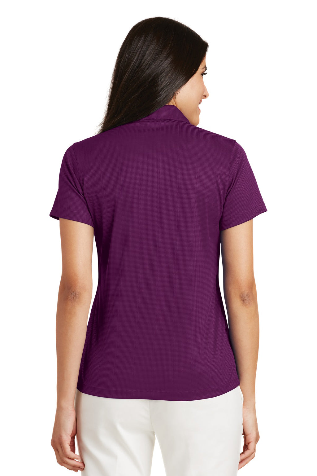 Port Authority Women's Performance Fine Jacquard Polo. L528 - Violet Purple - back