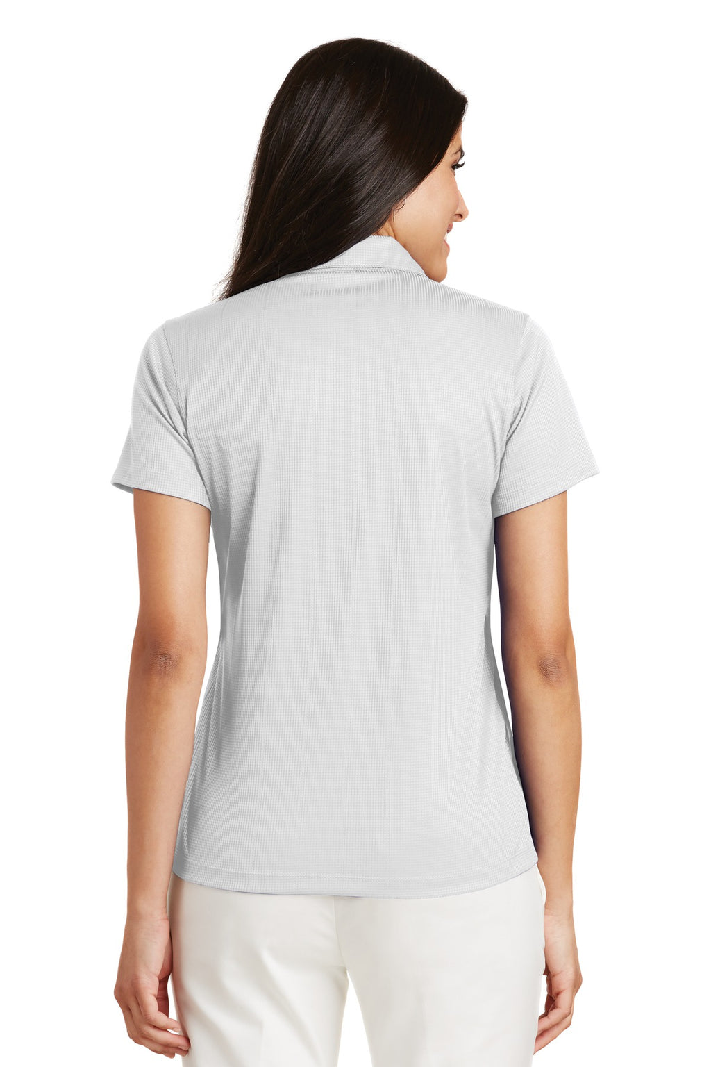 Port Authority Women's Performance Fine Jacquard Polo. L528 - White - back