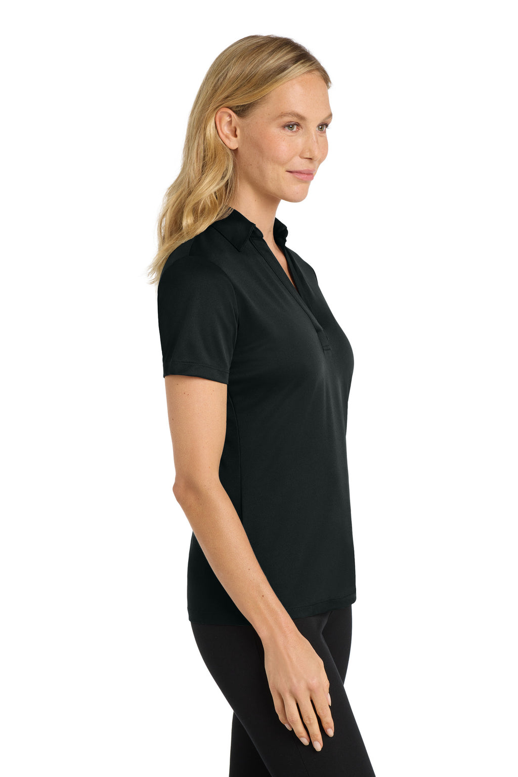 Port Authority Women's Silk Touch Performance Polo. L540 - Black - side