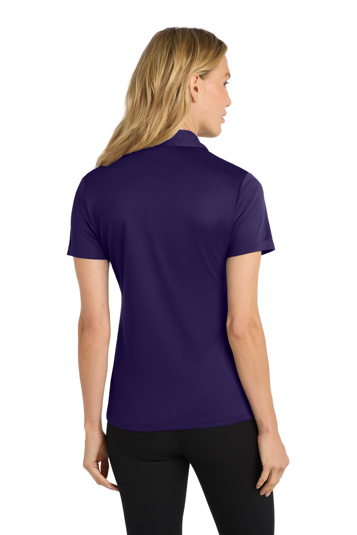 Port Authority Women's Silk Touch Performance Polo. L540 - Bright Purple - back