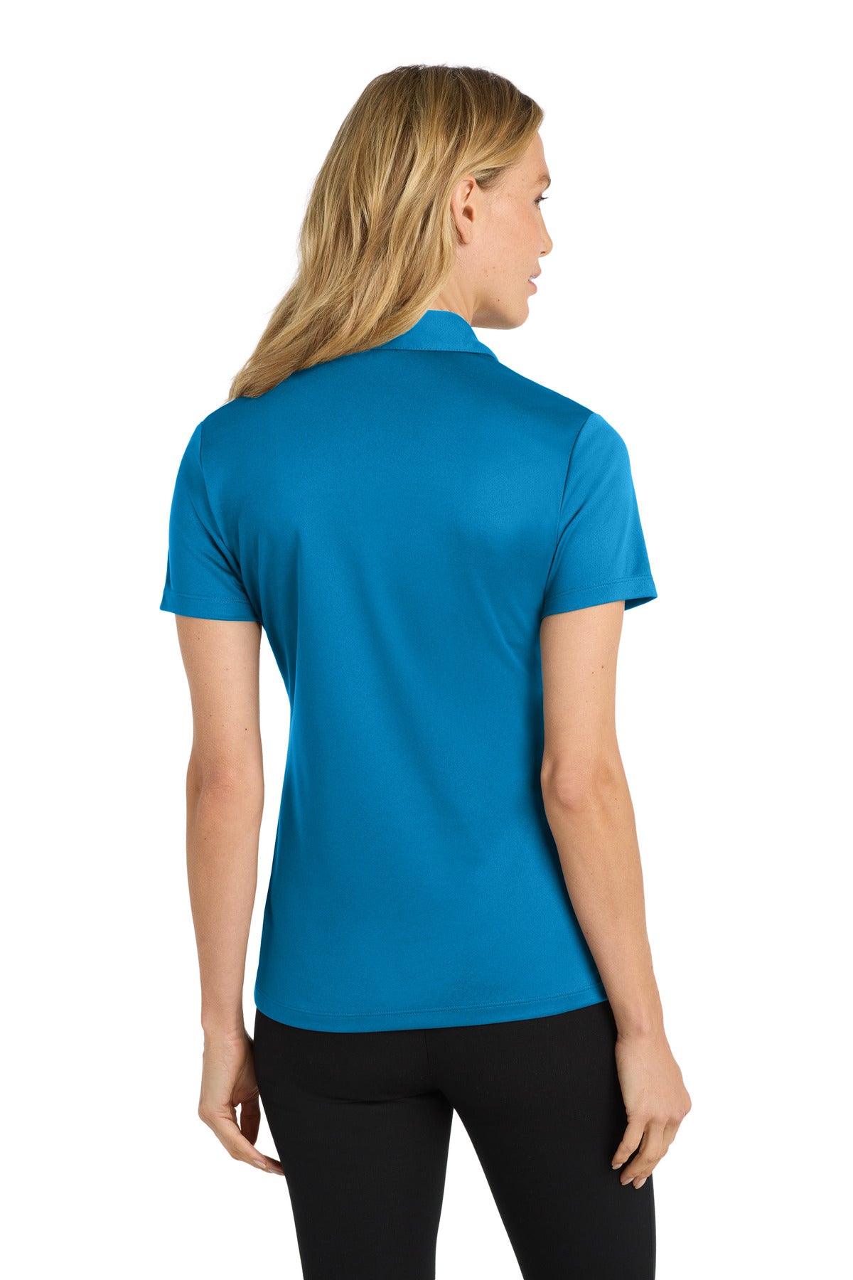 Port Authority Women's Silk Touch Performance Polo. L540 - Brilliant Blue - back