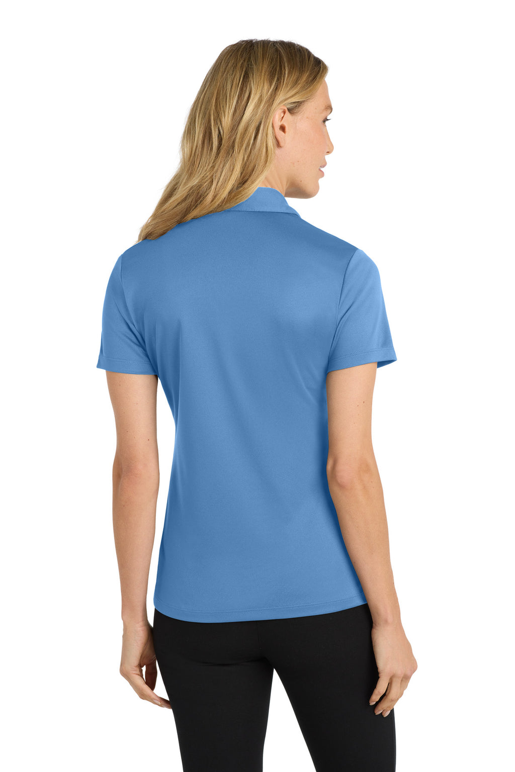 Port Authority Women's Silk Touch Performance Polo. L540 - Carolina Blue - back