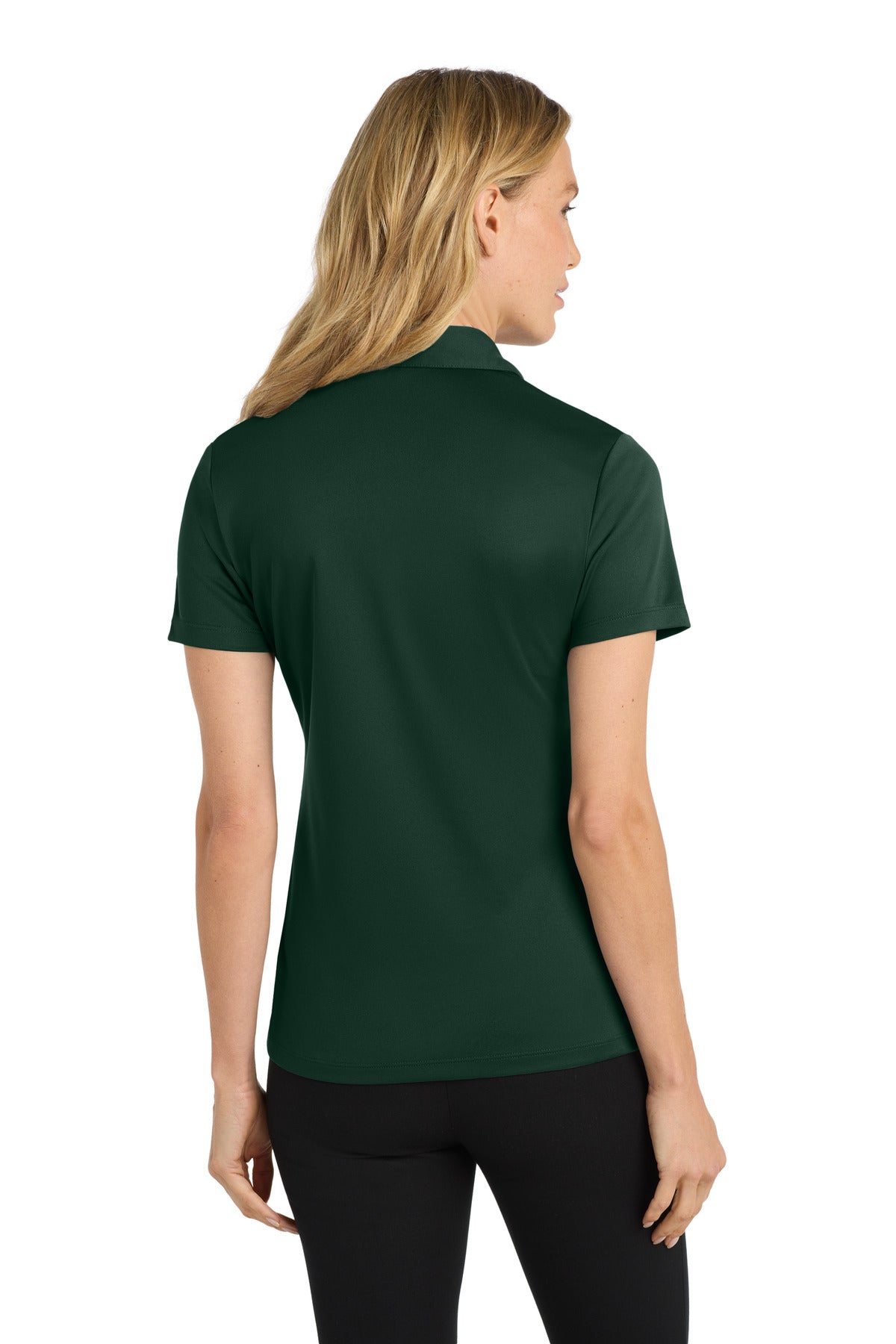 Port Authority Women's Silk Touch Performance Polo. L540 - Dark Green - back