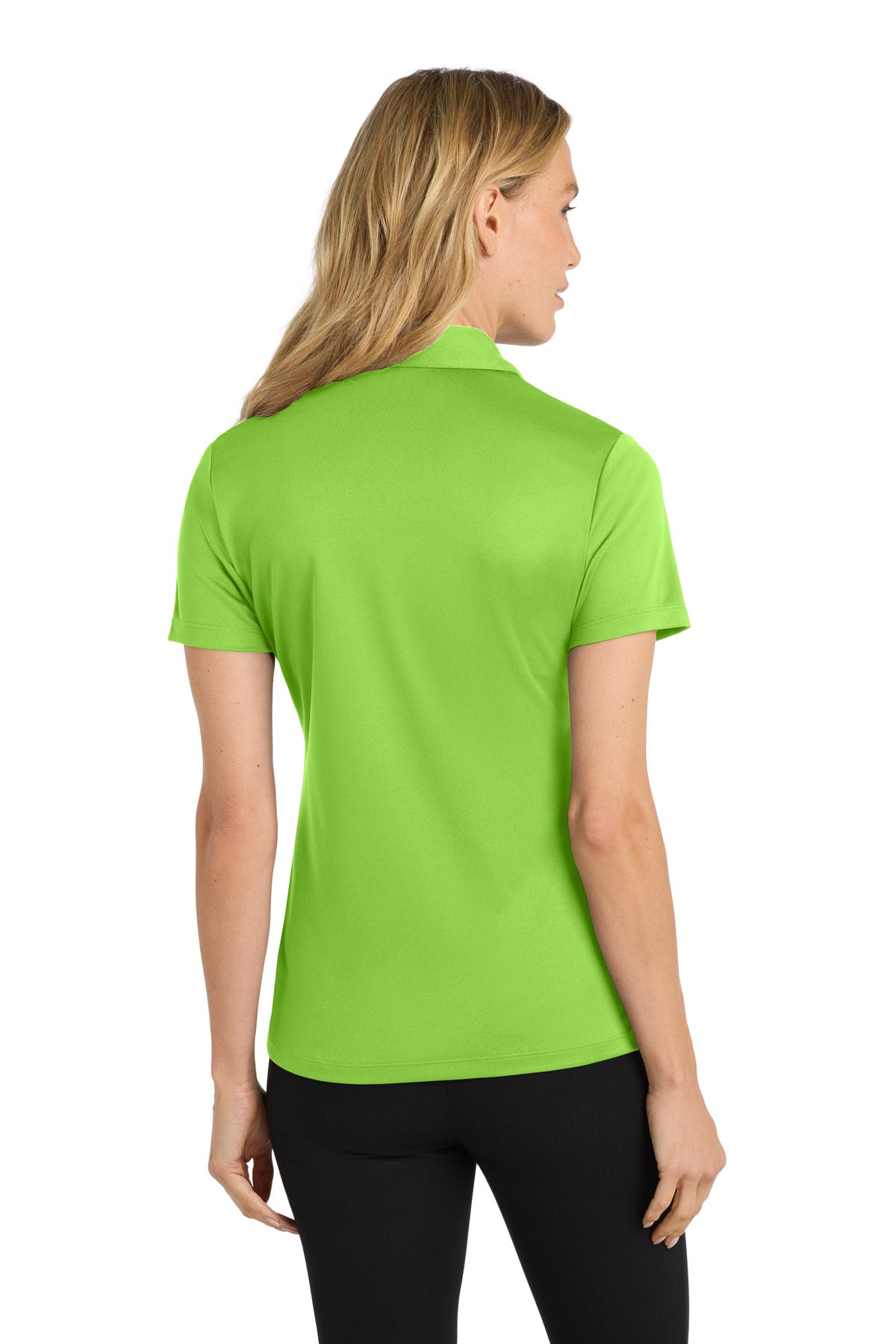 Port Authority Women's Silk Touch Performance Polo. L540 - Lime - back