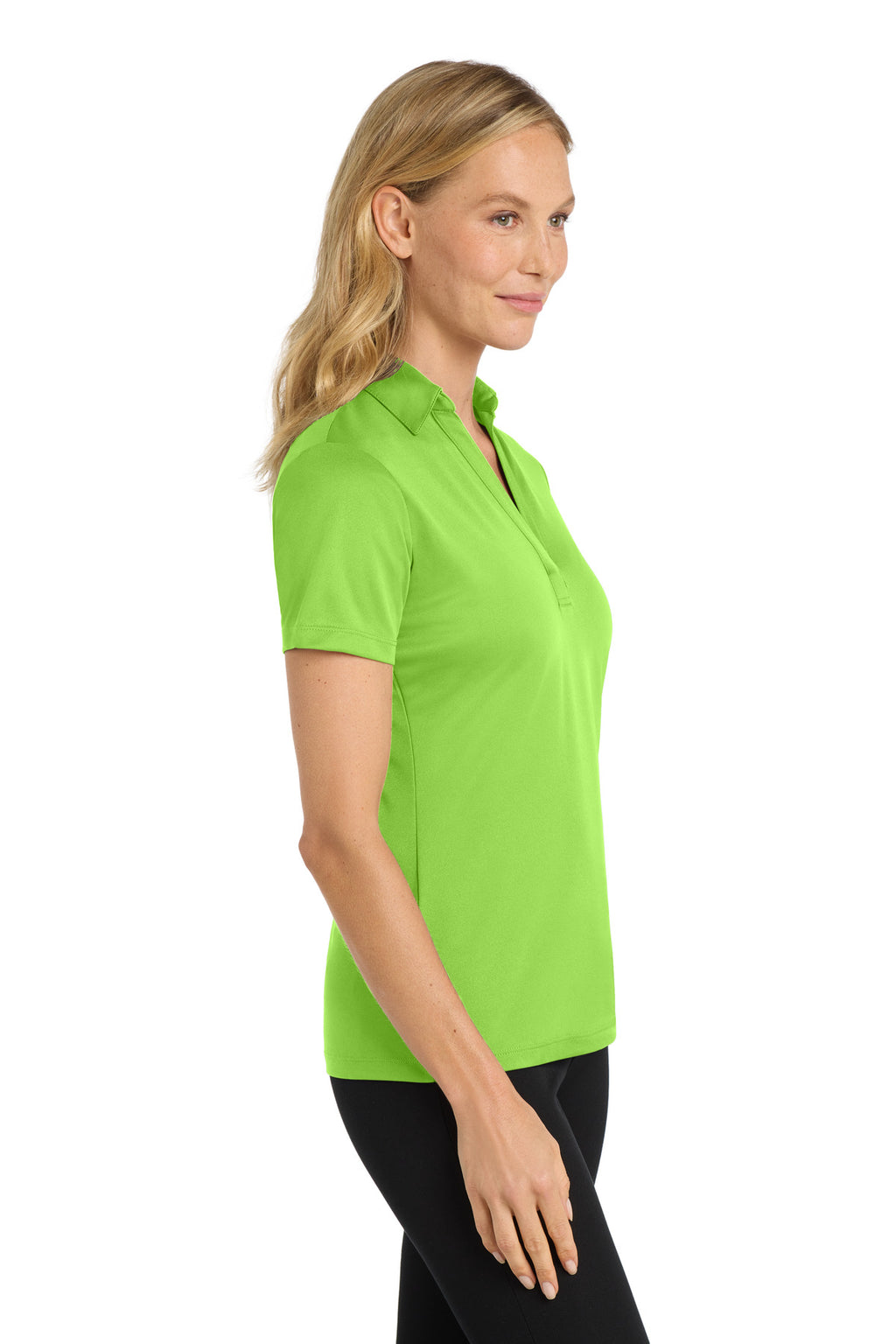 Port Authority Women's Silk Touch Performance Polo. L540 - Lime - side