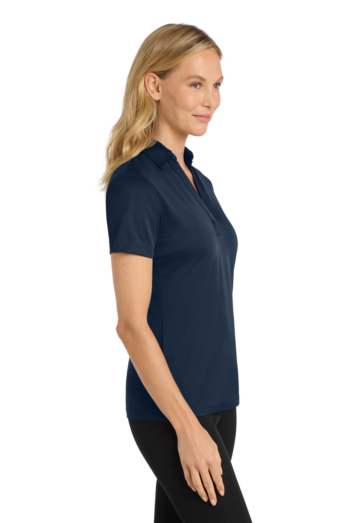 Port Authority Women's Silk Touch Performance Polo. L540 - Navy - side