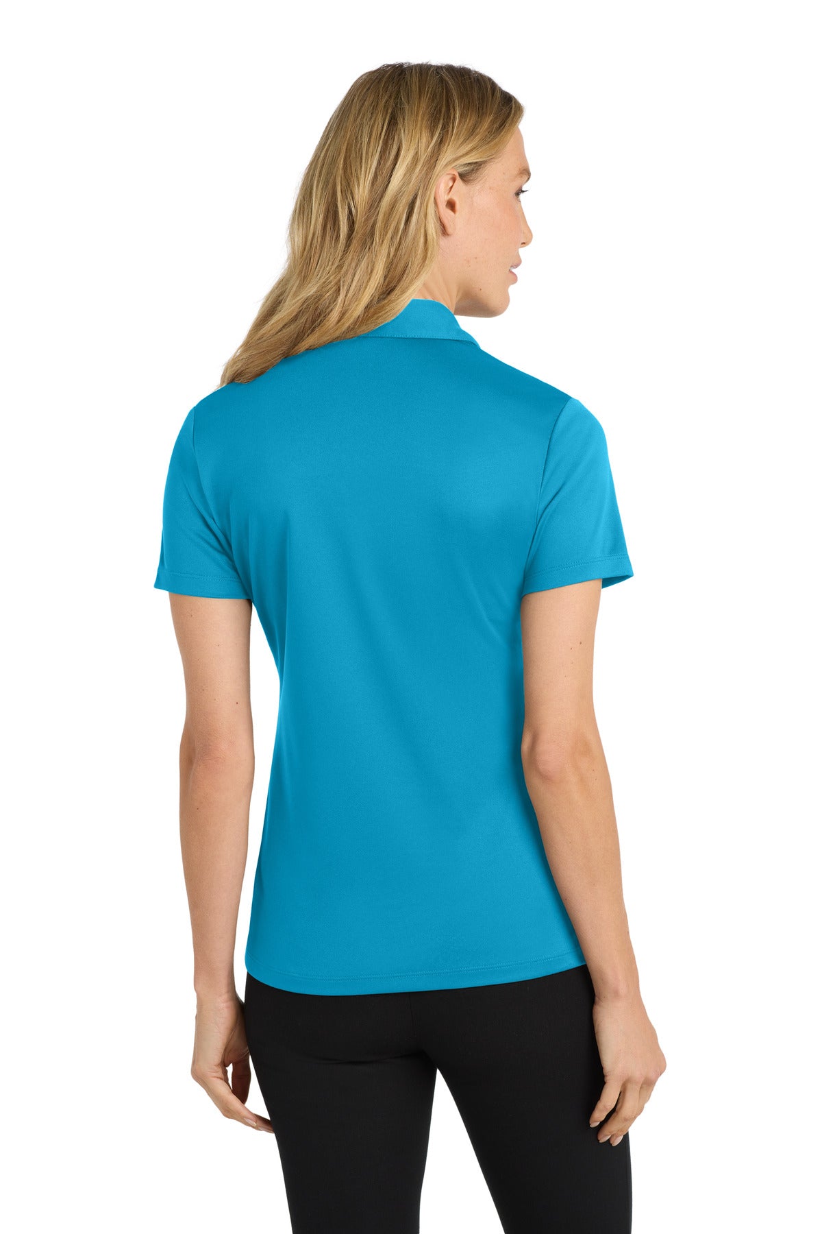 Port Authority Women's Silk Touch Performance Polo. L540 - Parcel Blue - back