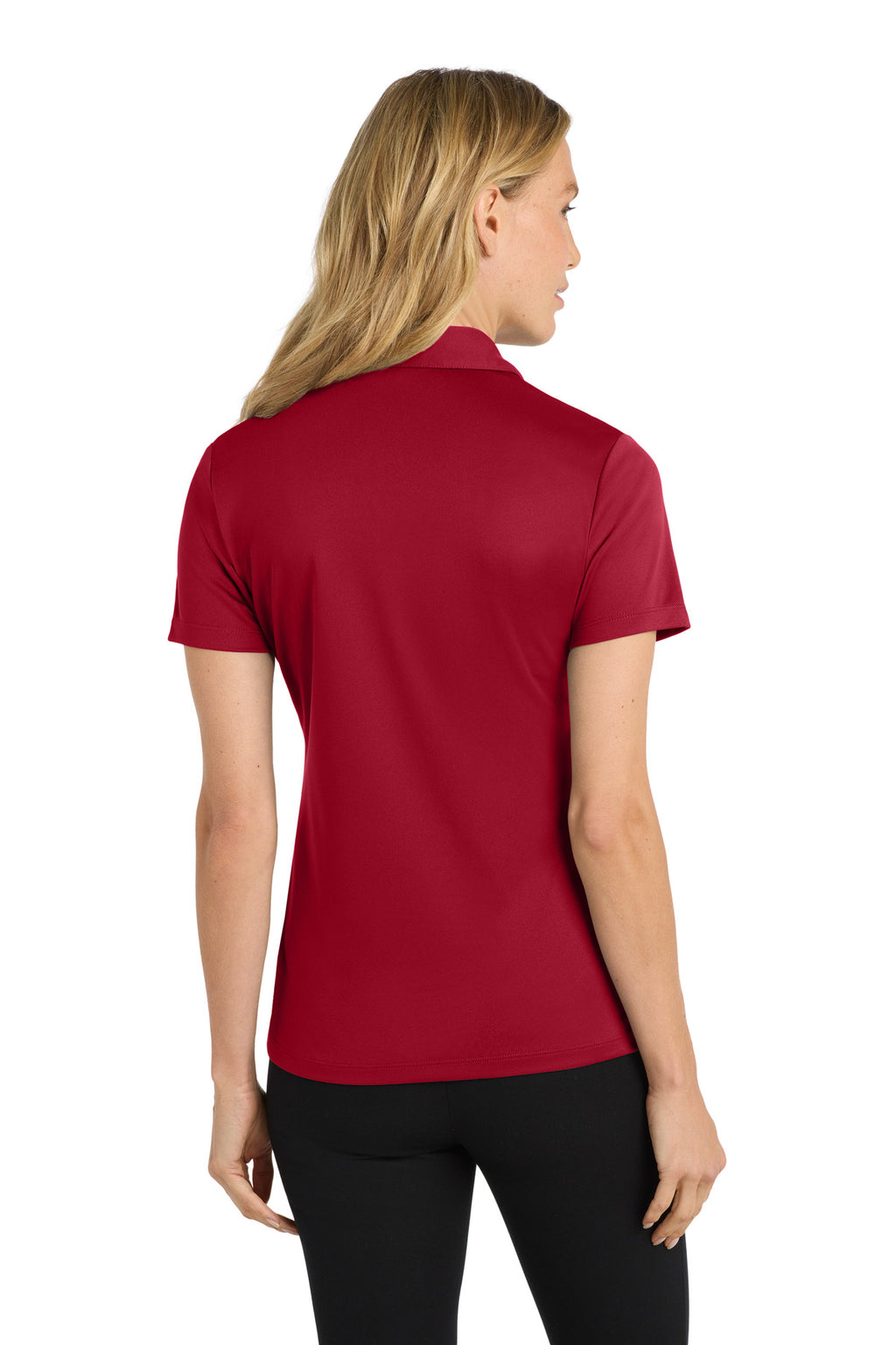 Port Authority Women's Silk Touch Performance Polo. L540 - Red - back