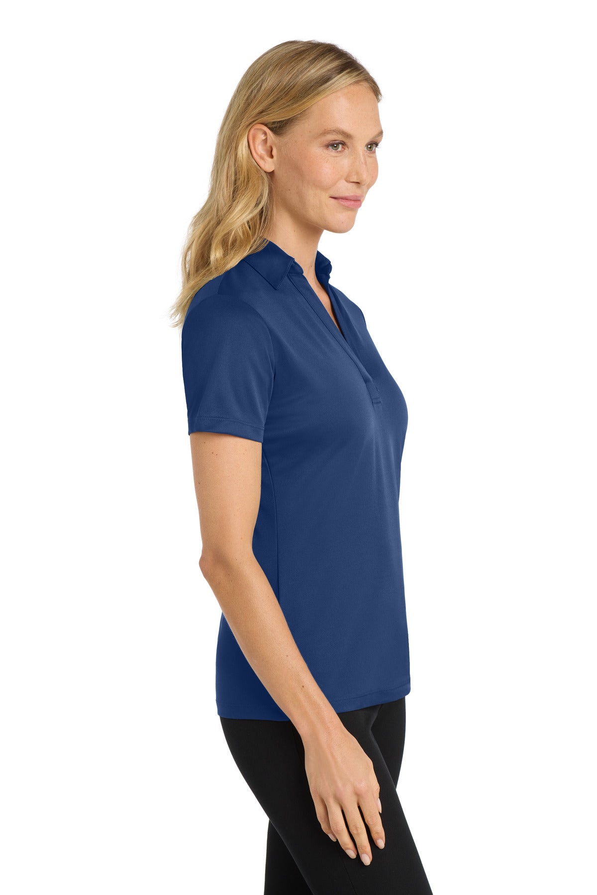 Port Authority Women's Silk Touch Performance Polo. L540 - Royal - side