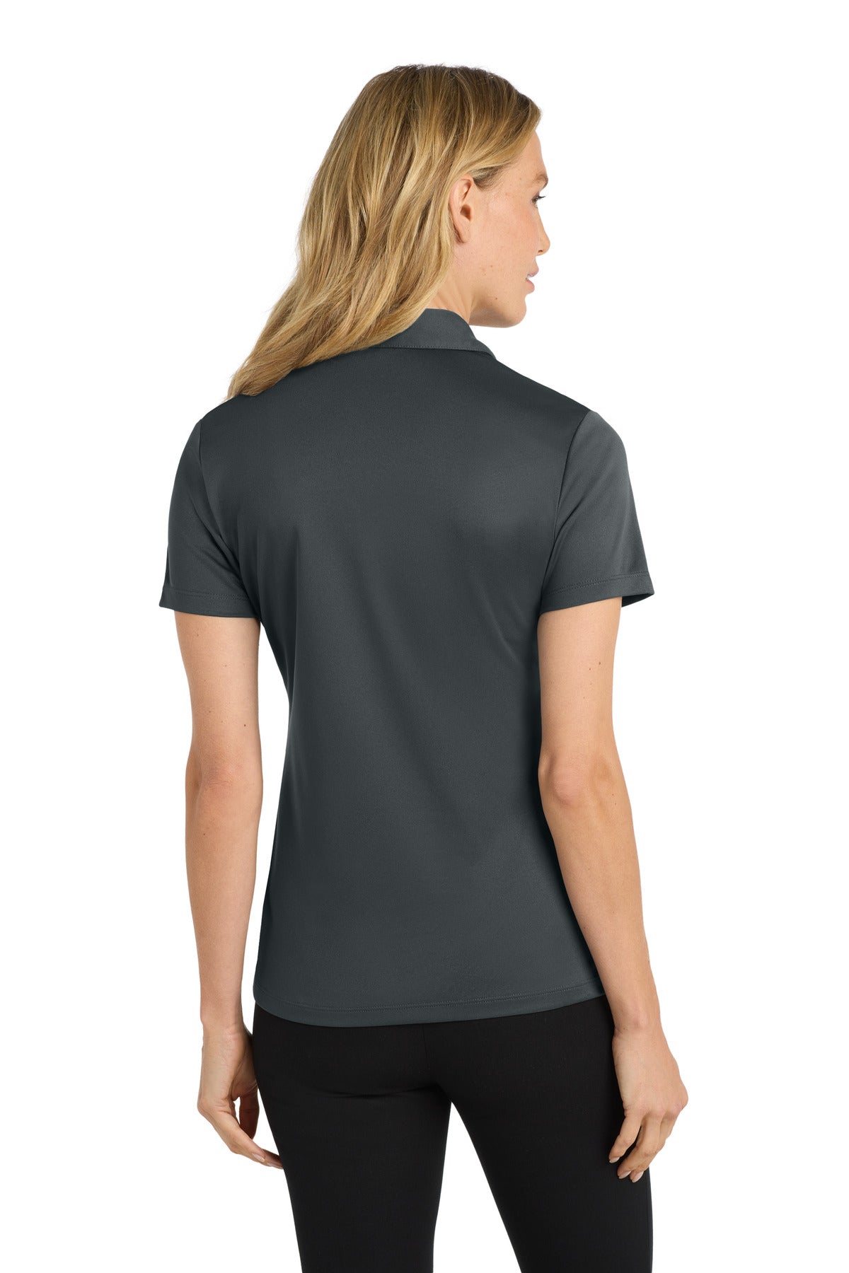 Port Authority Women's Silk Touch Performance Polo. L540 - Steel Grey - back
