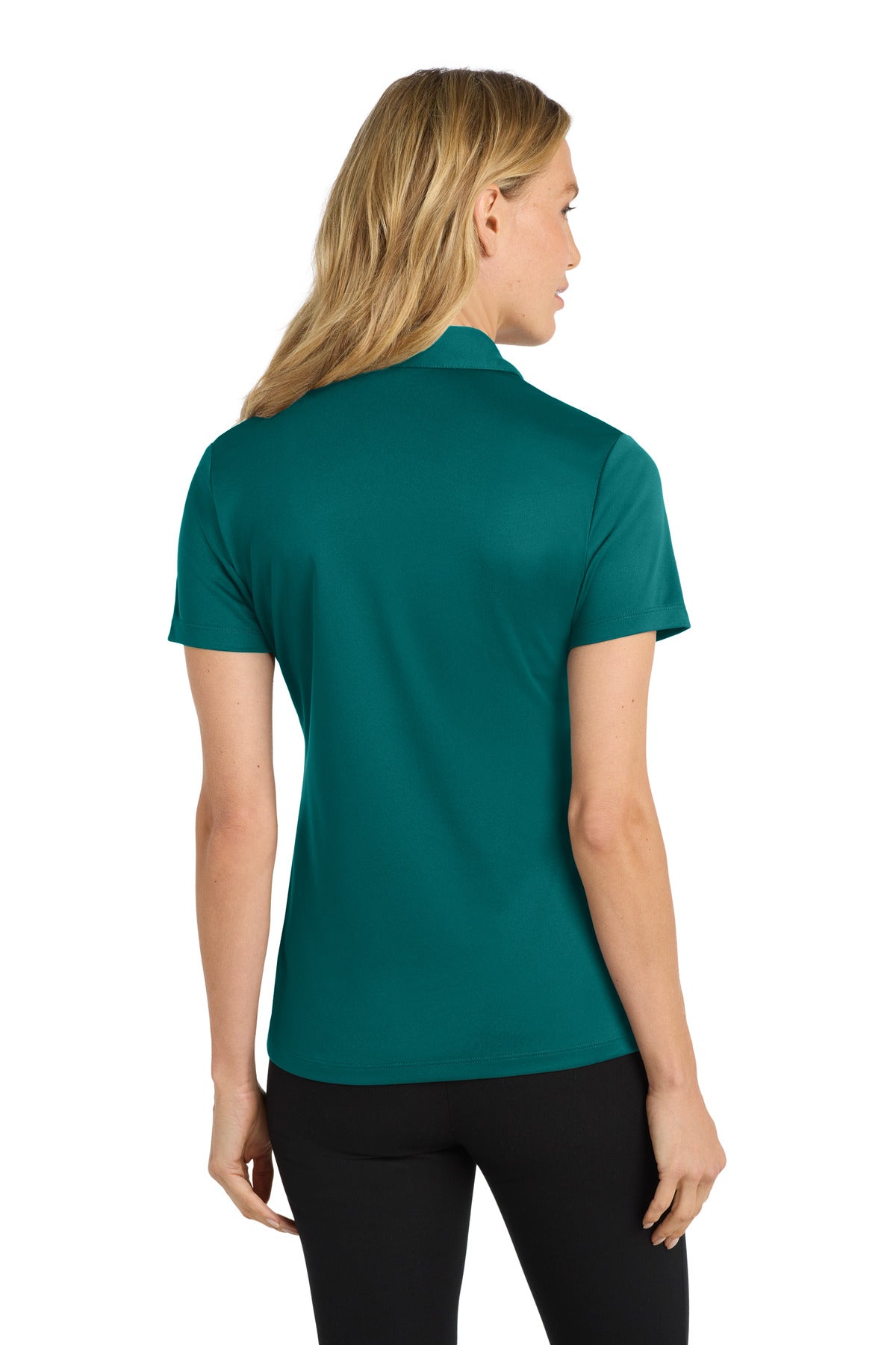 Port Authority Women's Silk Touch Performance Polo. L540 - Teal Green - back