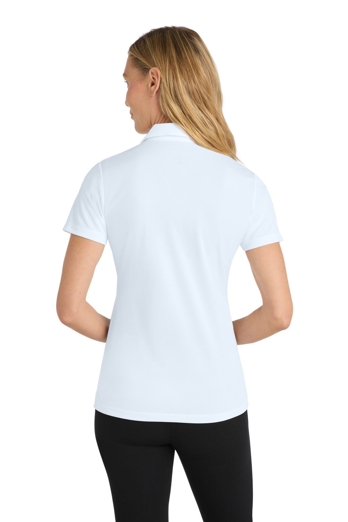 Port Authority Women's Silk Touch Performance Polo. L540 - White - back