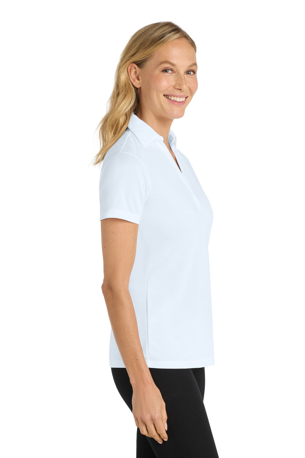 Port Authority Women's Silk Touch Performance Polo. L540 - White - side