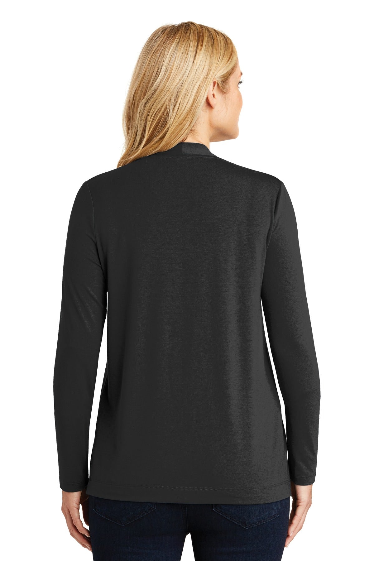 Port Authority Women's Concept Open Cardigan. L5430 - Black - back