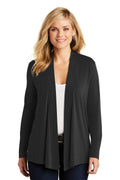 Port Authority Women's Concept Open Cardigan. L5430 - Black - front