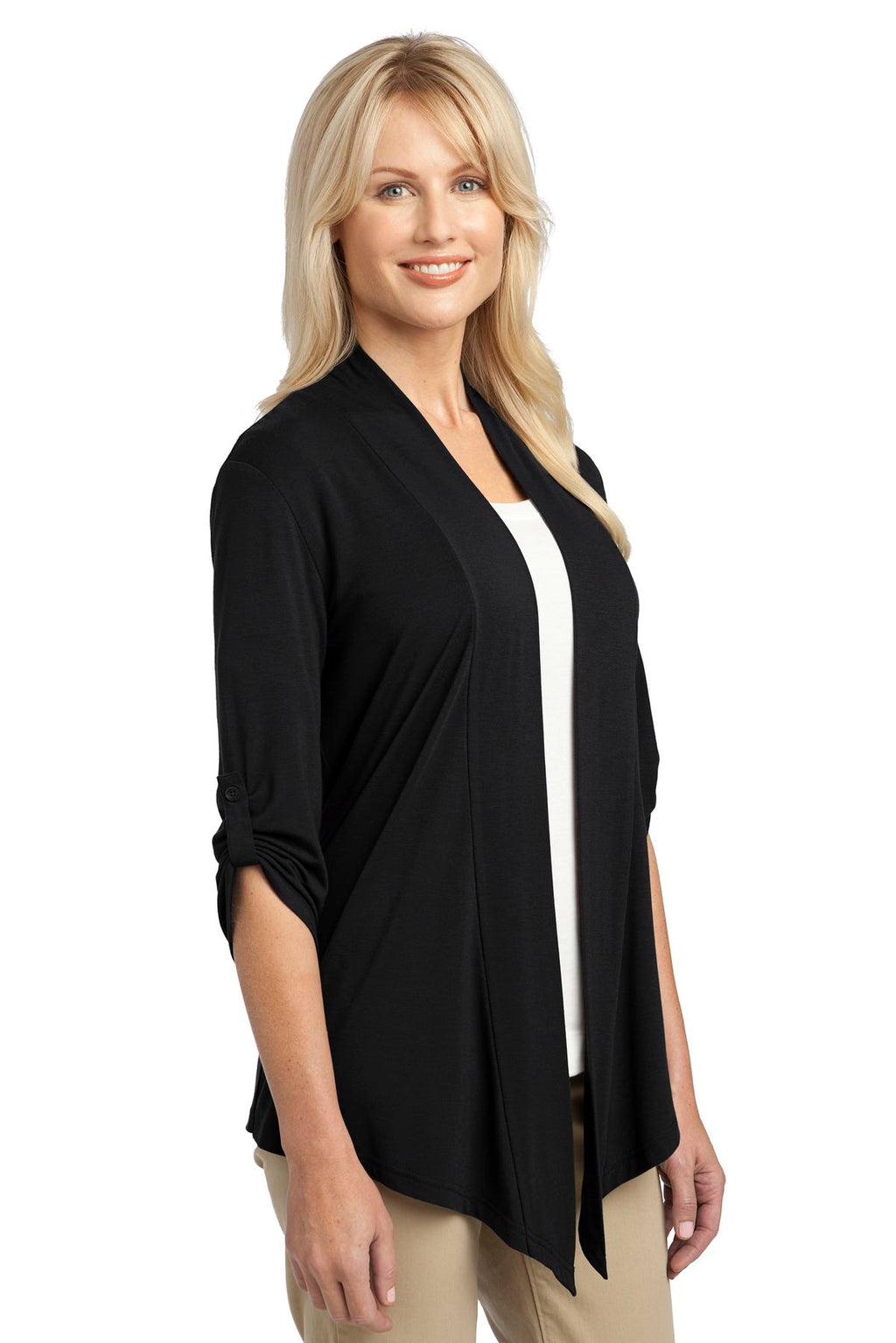Port Authority Women's Concept Shrug. L543 - Black - three_q