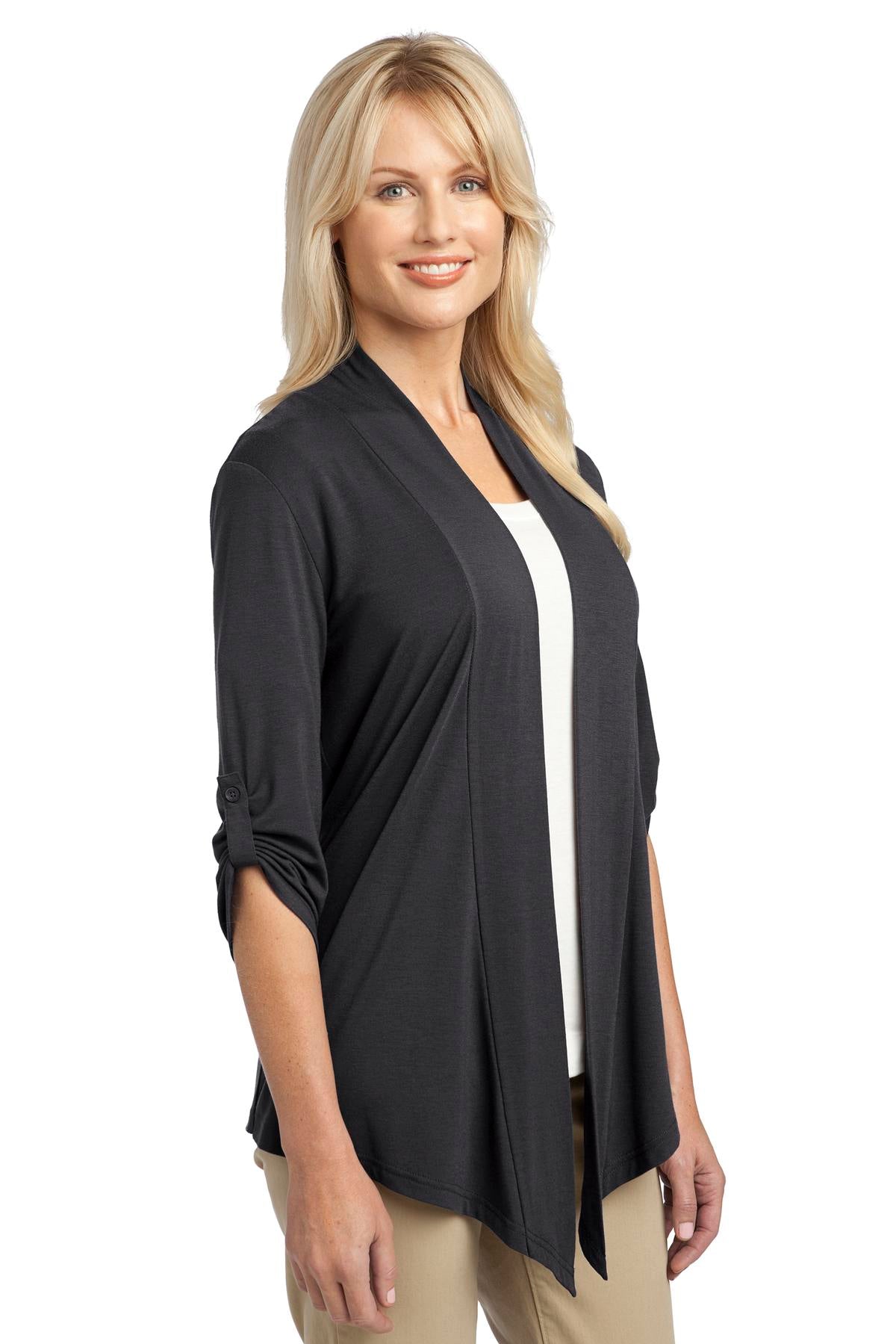 Port Authority Women's Concept Shrug. L543 - Grey Smoke - three_q