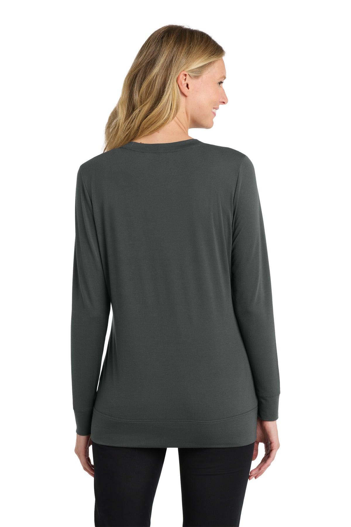 Port Authority Women's Concept Cardigan. L545 - Grey Smoke - back