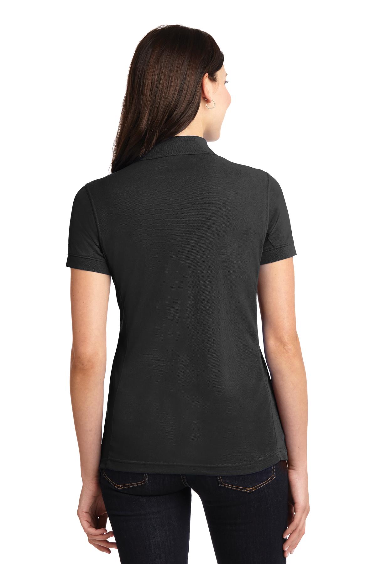 DISCONTINUED Port Authority Ladies 5-in-1 Performance Pique Polo. L567 - Black - back