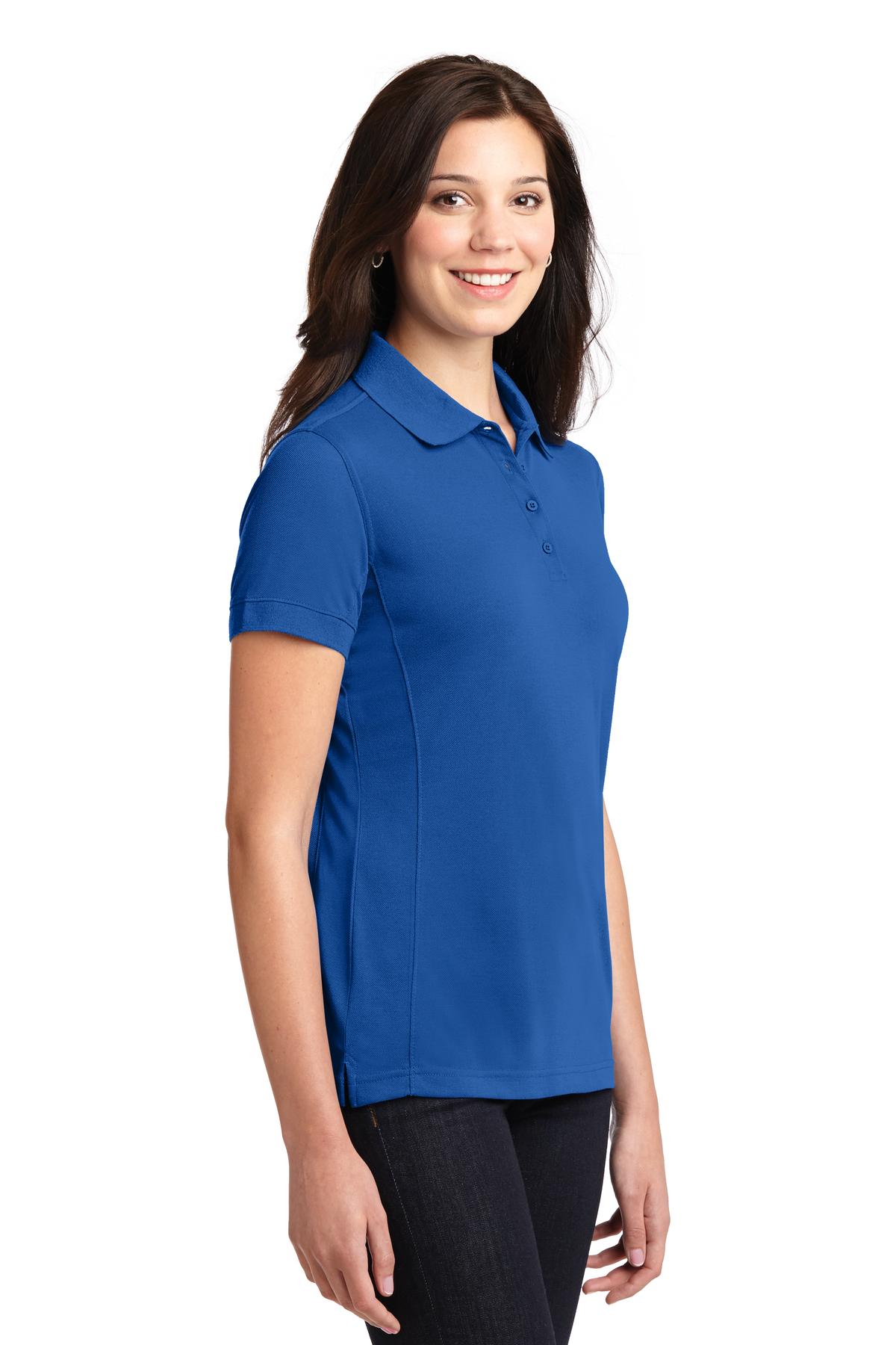 DISCONTINUED Port Authority Ladies 5-in-1 Performance Pique Polo. L567 - Cobalt Blue - three_q