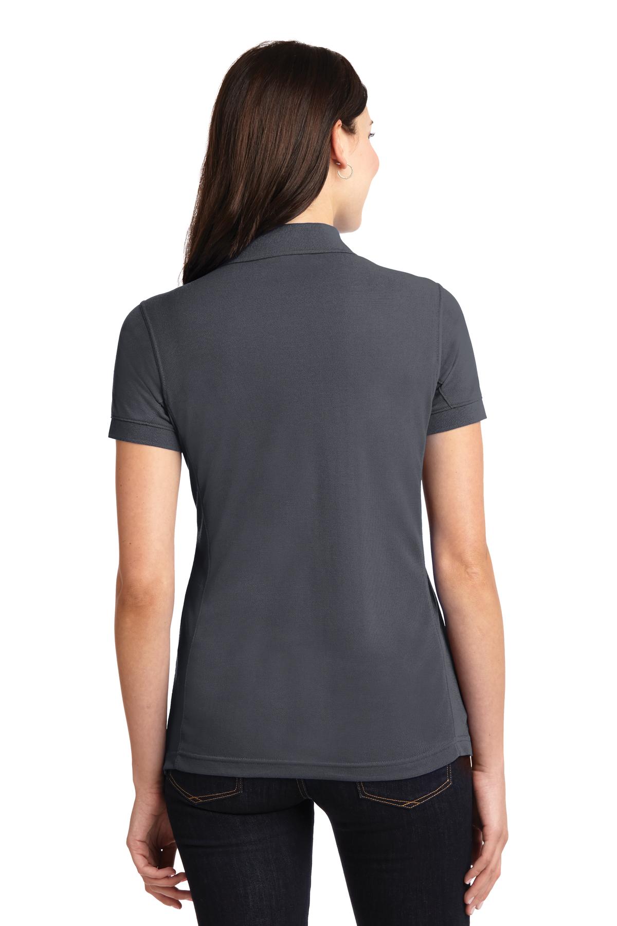 DISCONTINUED Port Authority Ladies 5-in-1 Performance Pique Polo. L567 - Slate Grey - back