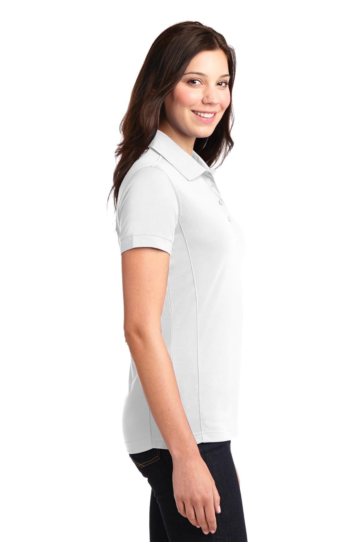 DISCONTINUED Port Authority Ladies 5-in-1 Performance Pique Polo. L567 - White - side