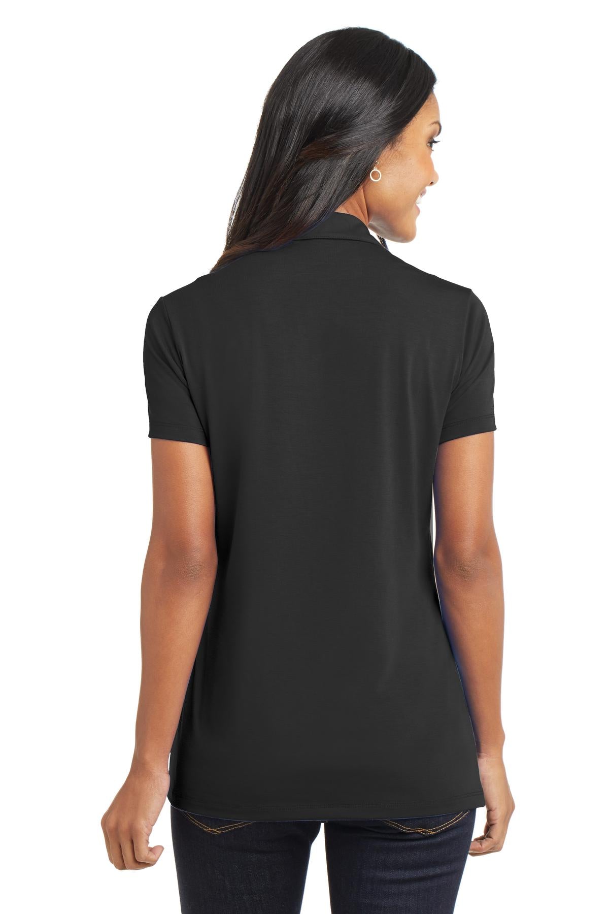 Port Authority Women's Cotton Touch Performance Polo. L568 - Black - back