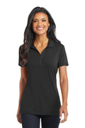 Port Authority Women's Cotton Touch Performance Polo. L568 - Black - front