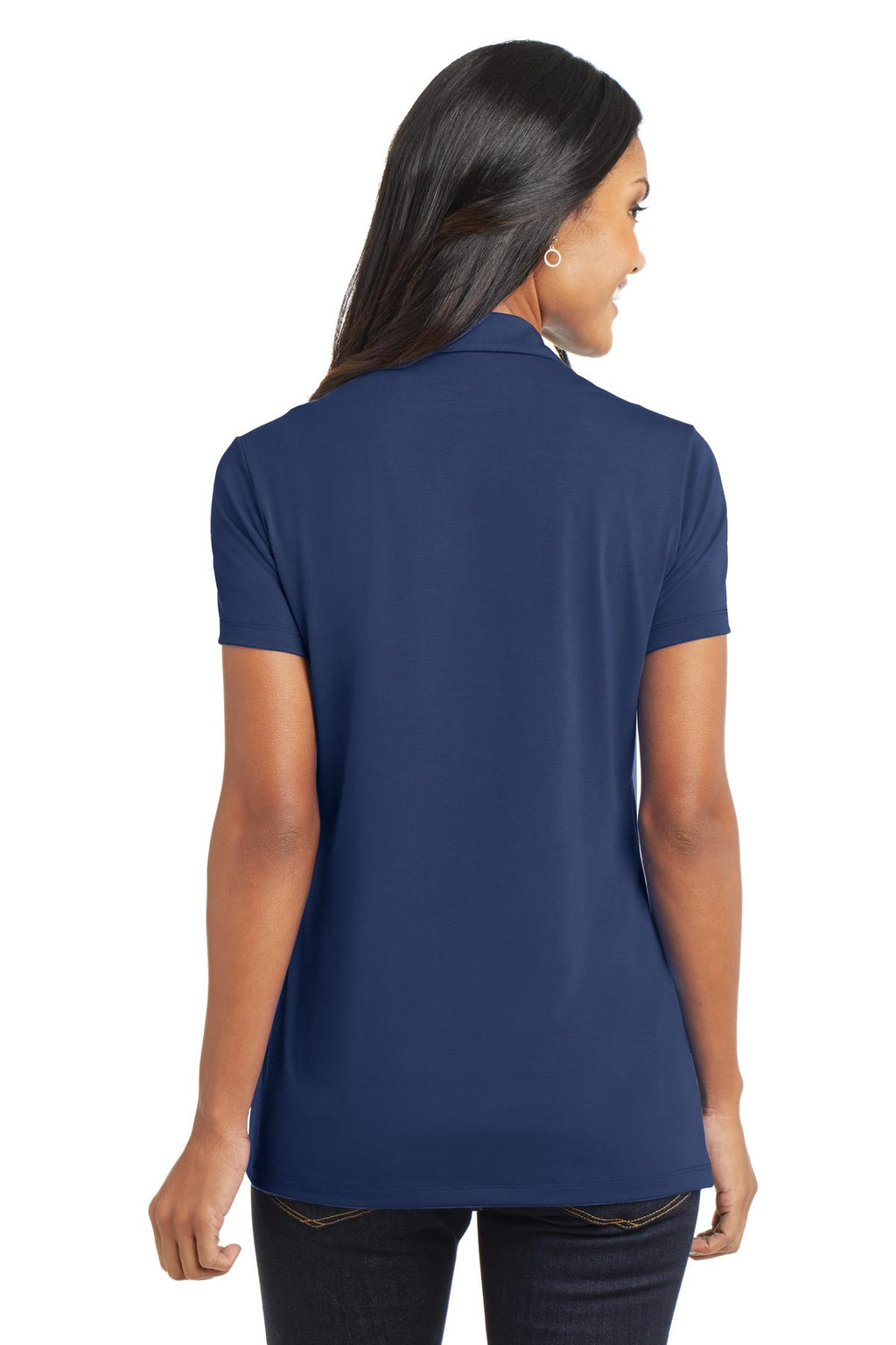 Port Authority Women's Cotton Touch Performance Polo. L568 - Estate Blue - back