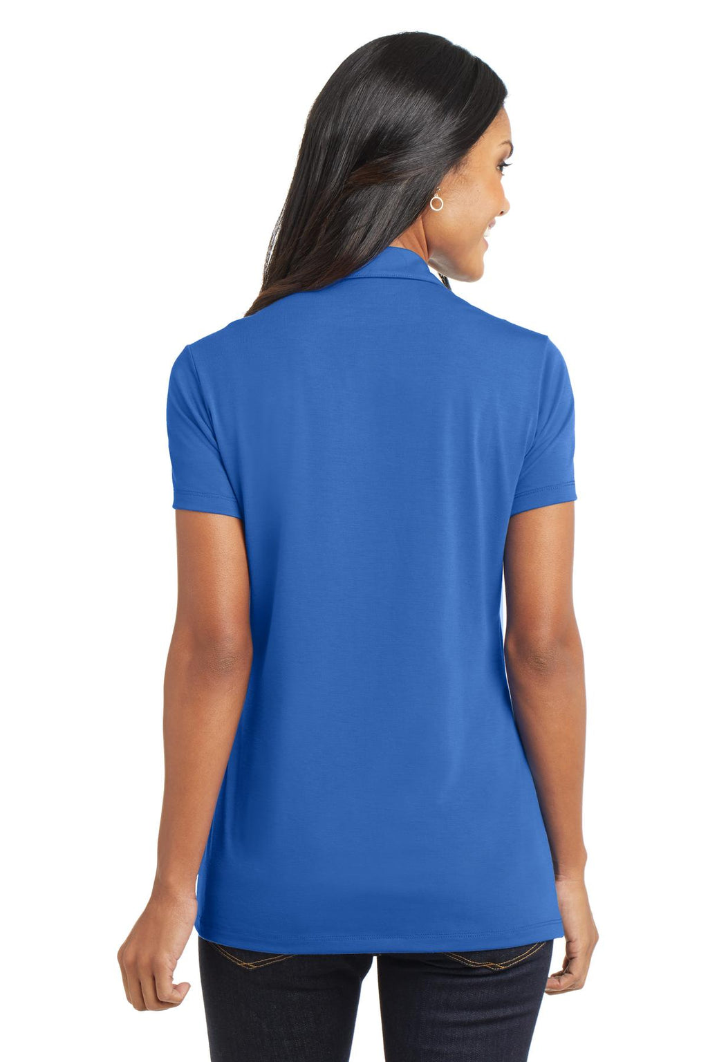 Port Authority Women's Cotton Touch Performance Polo. L568 - Strong Blue - back