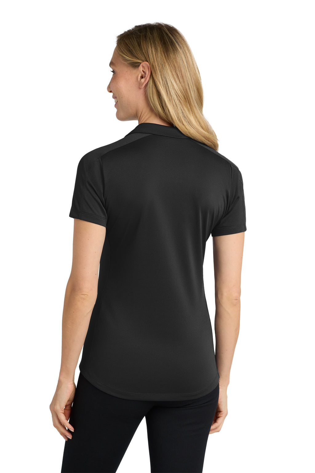 Port Authority Women's Diamond Jacquard Polo. L569 - Black - back