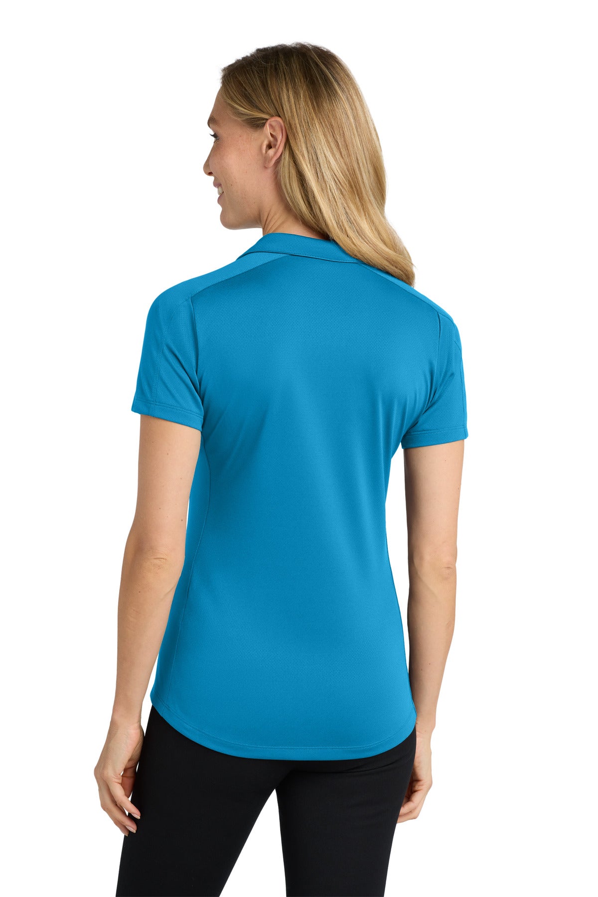 Port Authority Women's Diamond Jacquard Polo. L569 - Blue Wake - back
