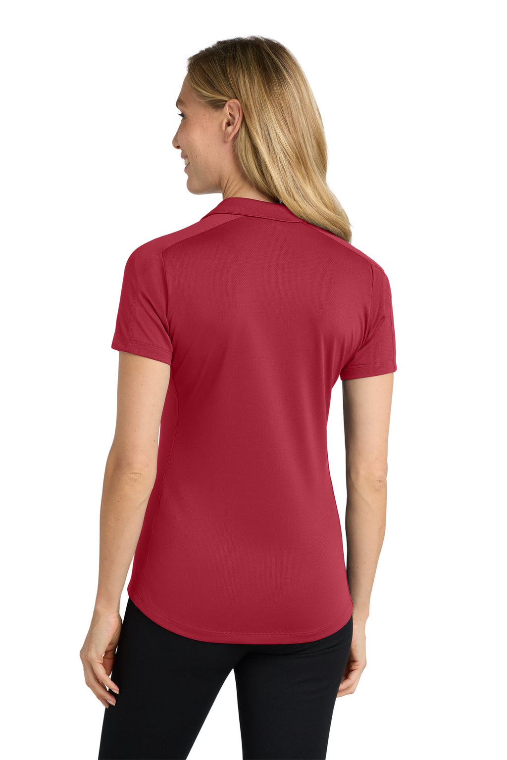Port Authority Women's Diamond Jacquard Polo. L569 - Rich Red - back