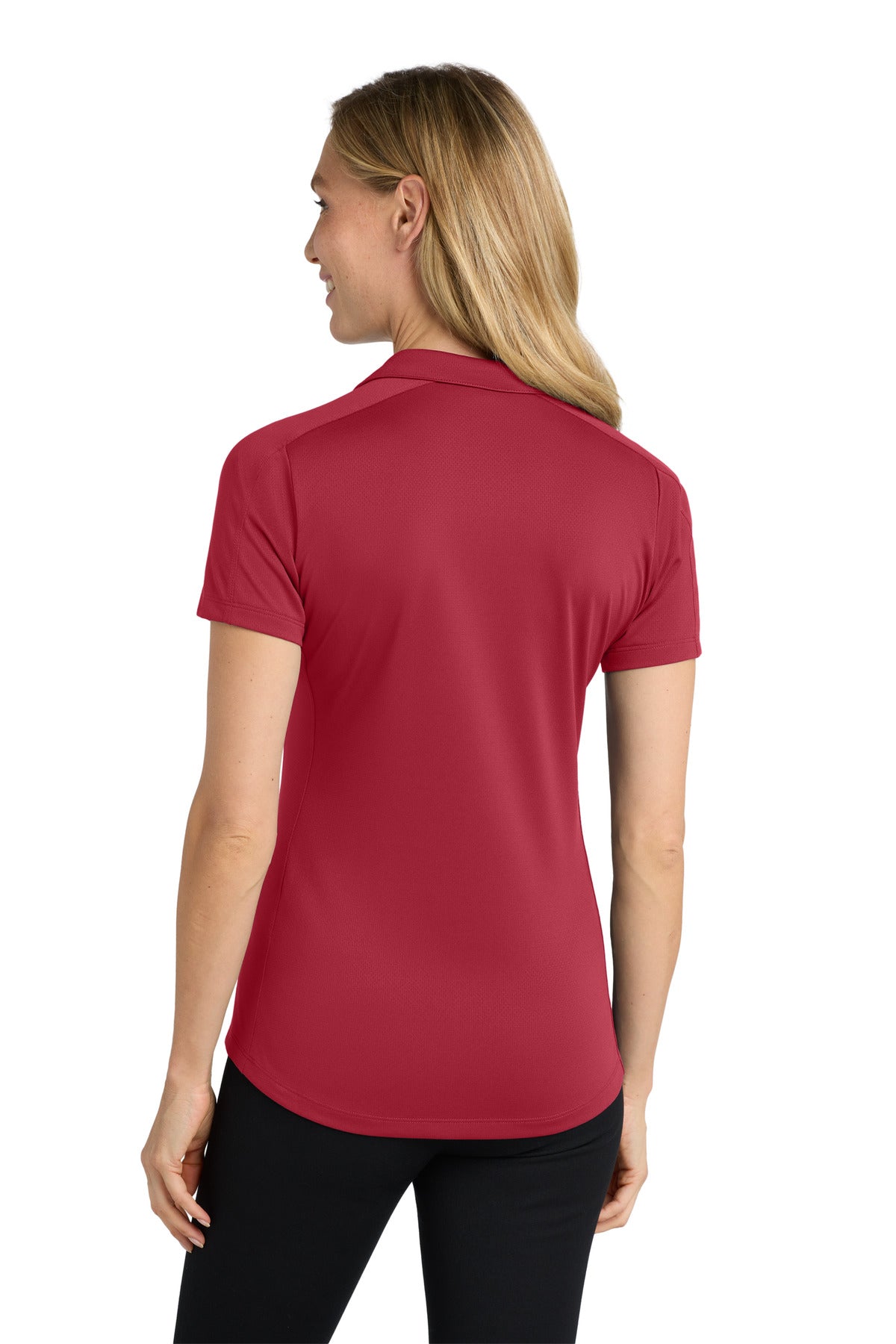 Port Authority Women's Diamond Jacquard Polo. L569 - Rich Red - back