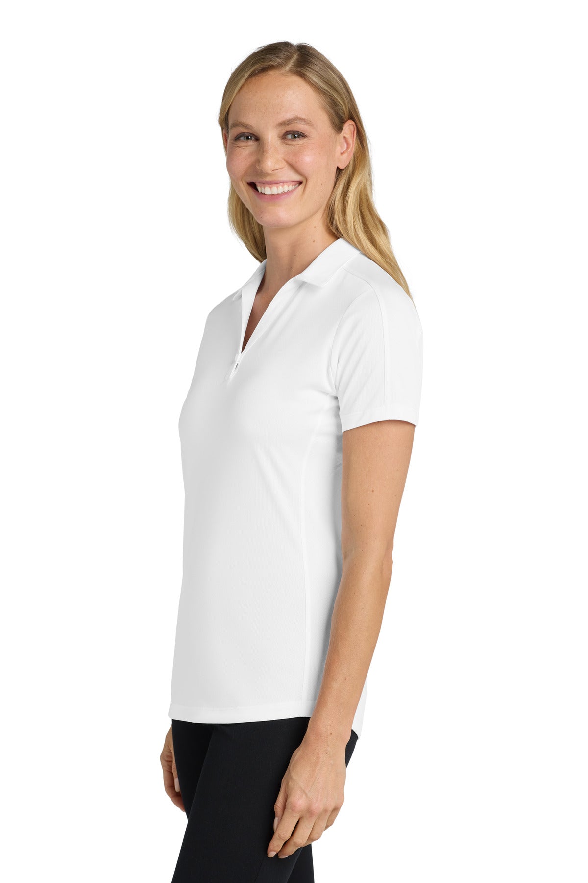 Port Authority Women's Diamond Jacquard Polo. L569 - White - side